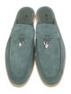Loro Piana Suede Tassel Accents Mules