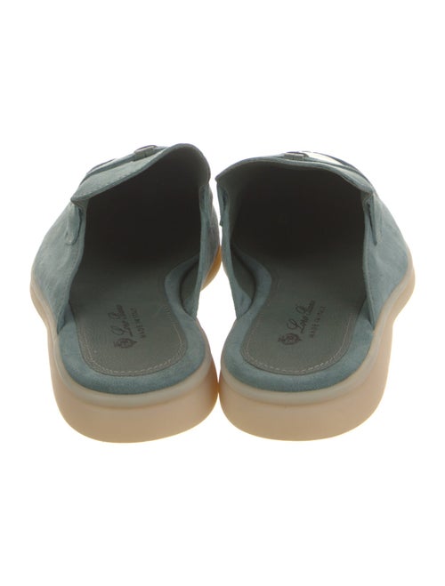 Loro Piana Suede Tassel Accents Mules