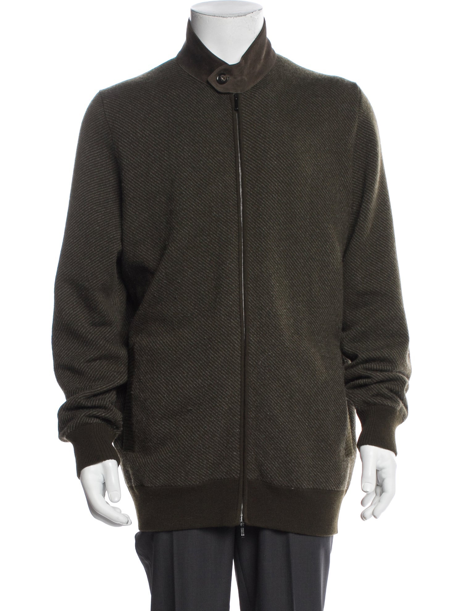 Loro Piana Cashmere Mock Neck Cardigan