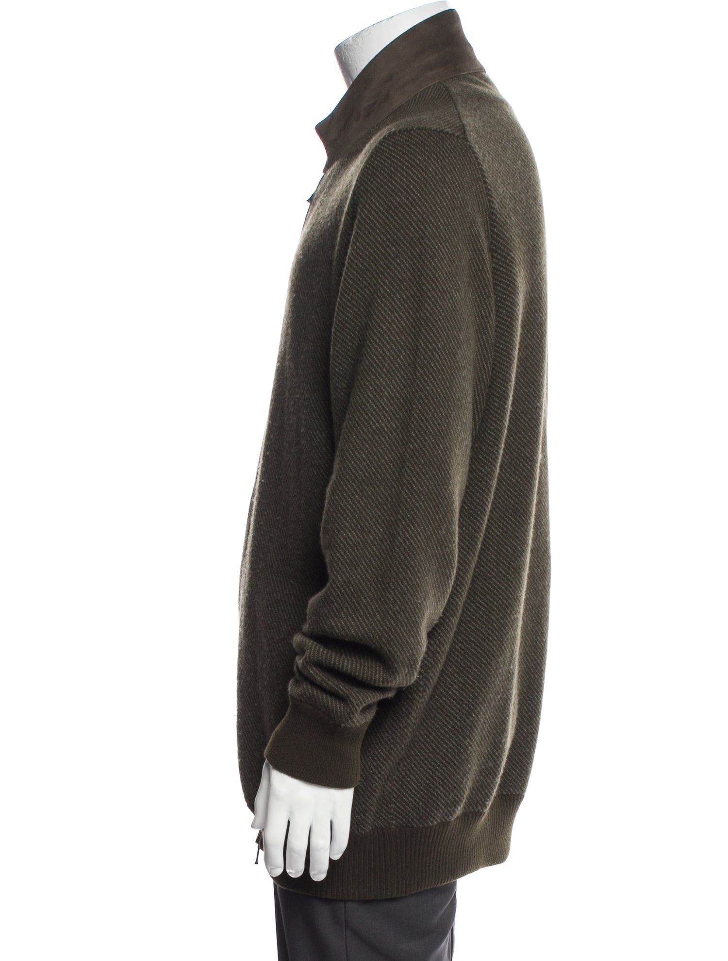 Loro Piana Cashmere Mock Neck Cardigan