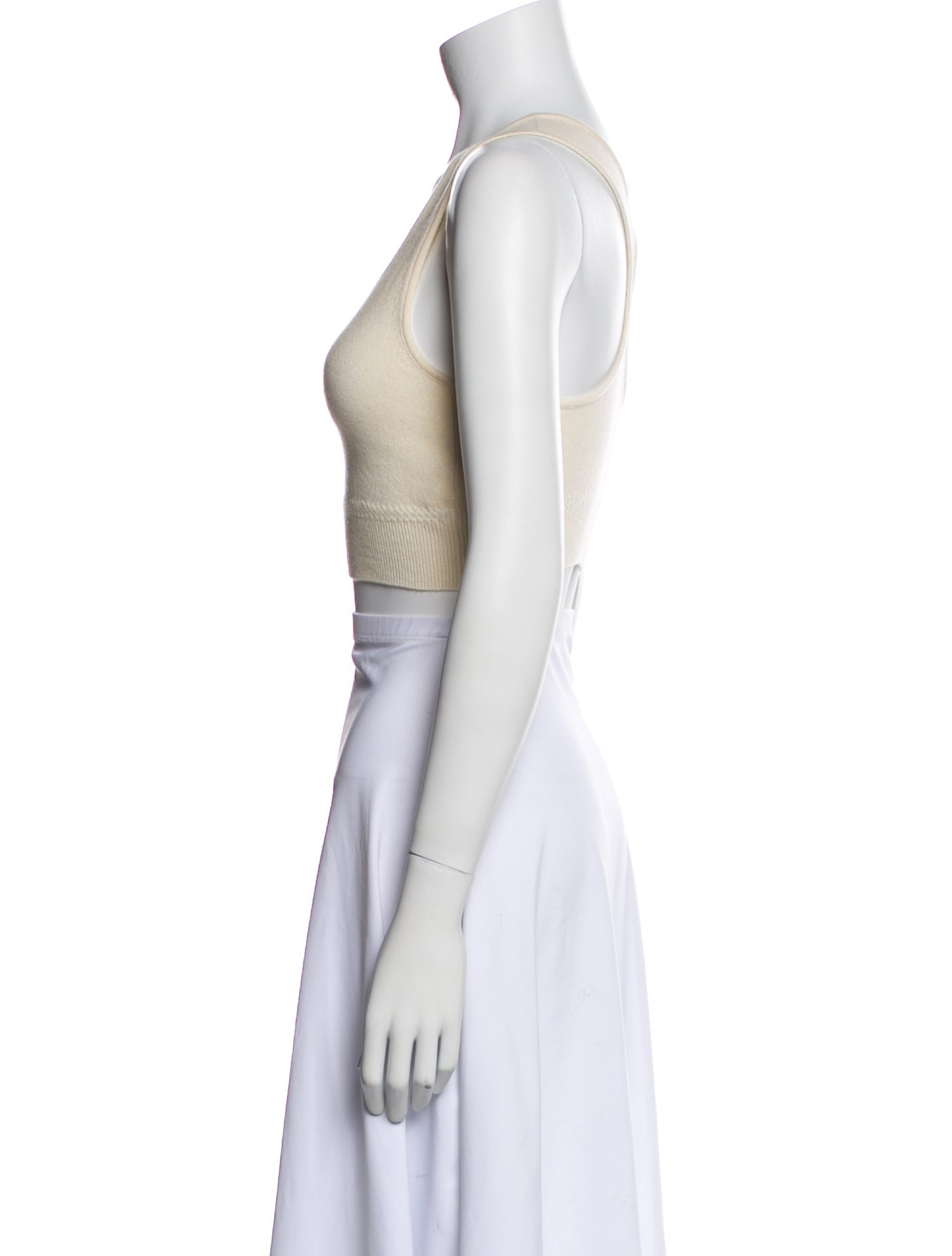 Loro Piana Baby Cashmere Scoop Neck Crop Top