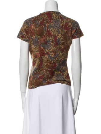 Loro Piana Cashmere Floral Print Sweater