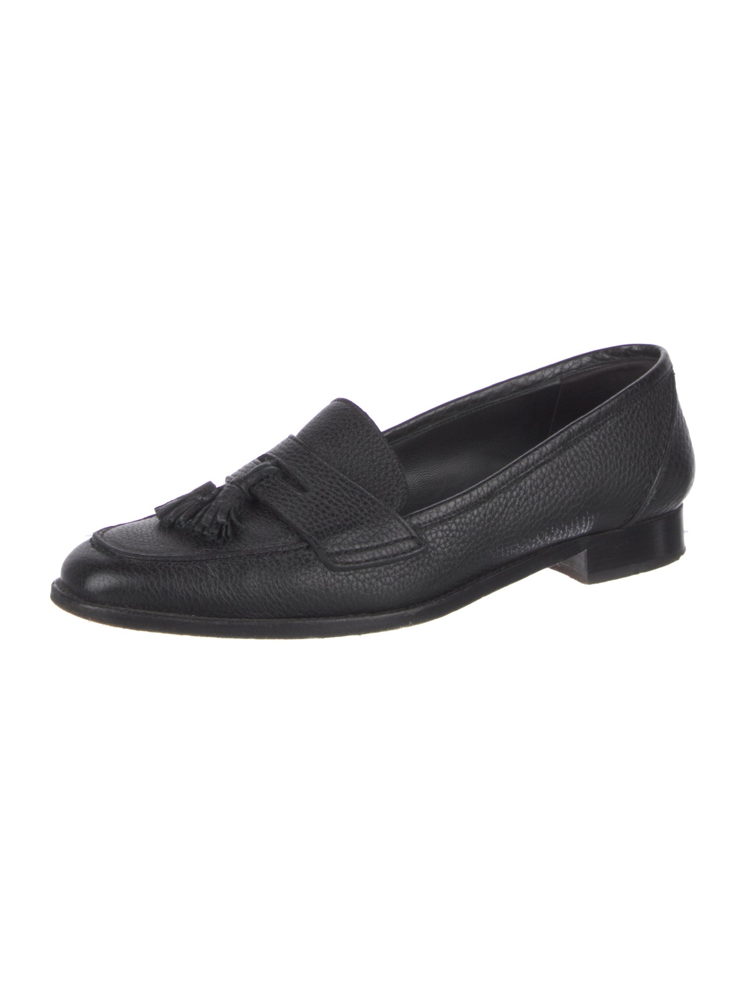 Loro Piana Leather Tassel Accents Loafers