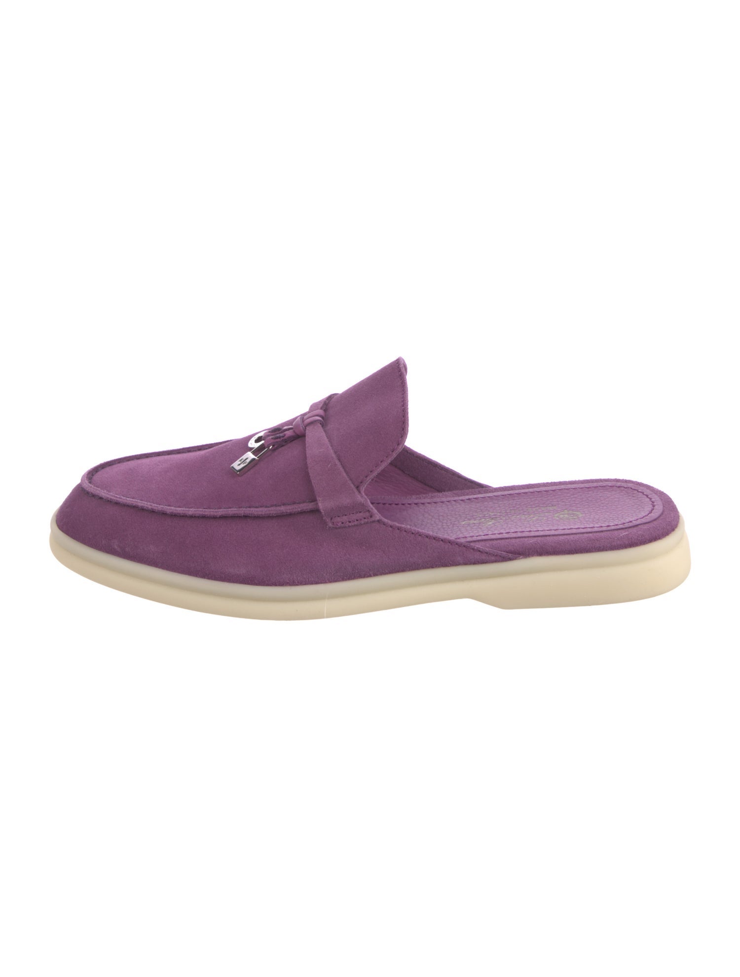 Loro Piana Summer Walk Charms Babouche Suede Mules