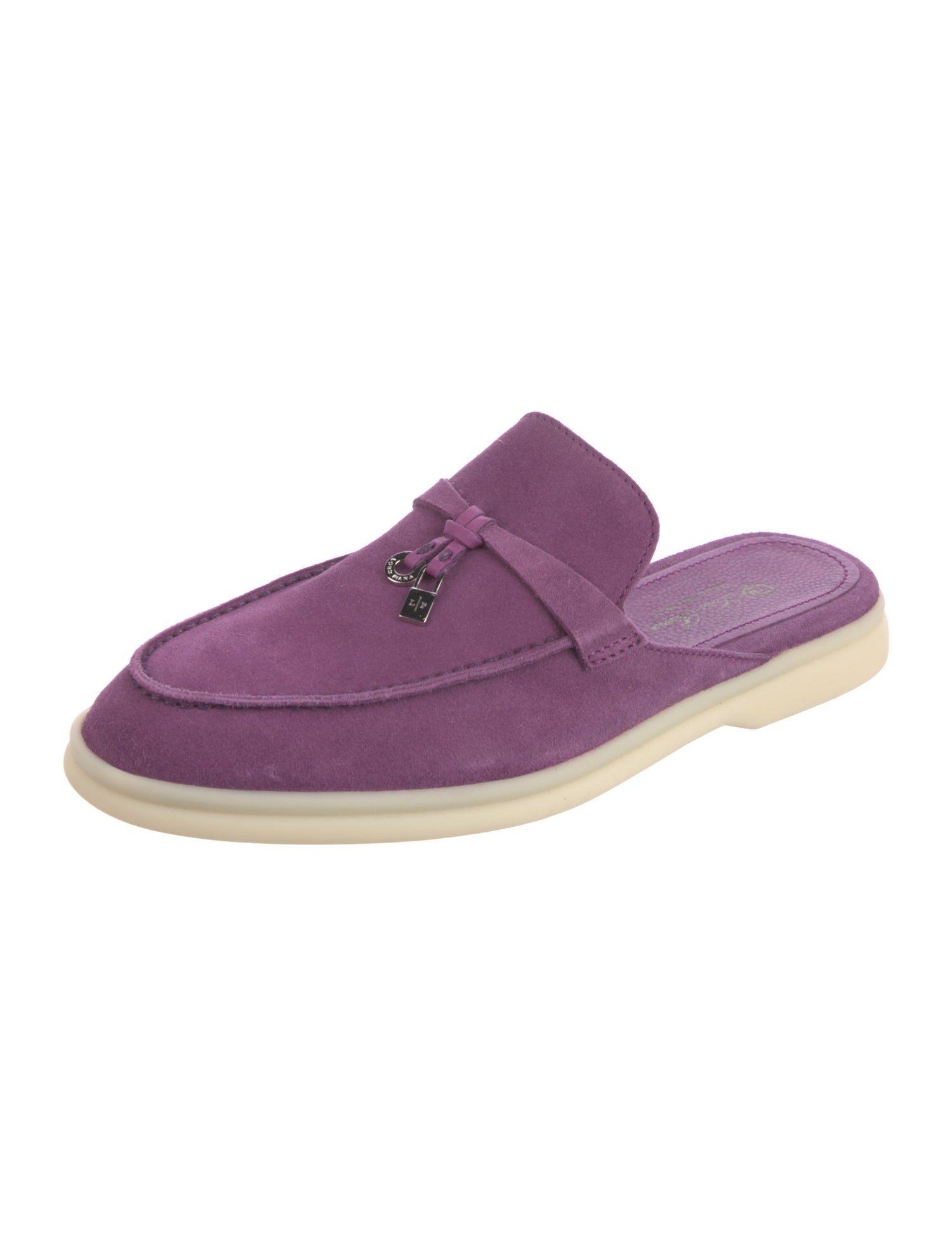 Loro Piana Summer Walk Charms Babouche Suede Mules