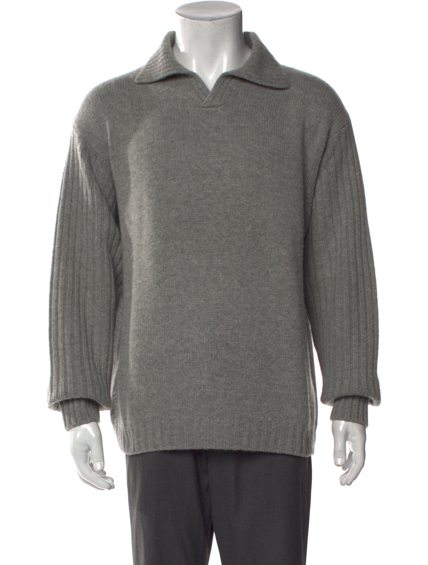 Loro Piana Cashmere Crew Neck Polo Sweater