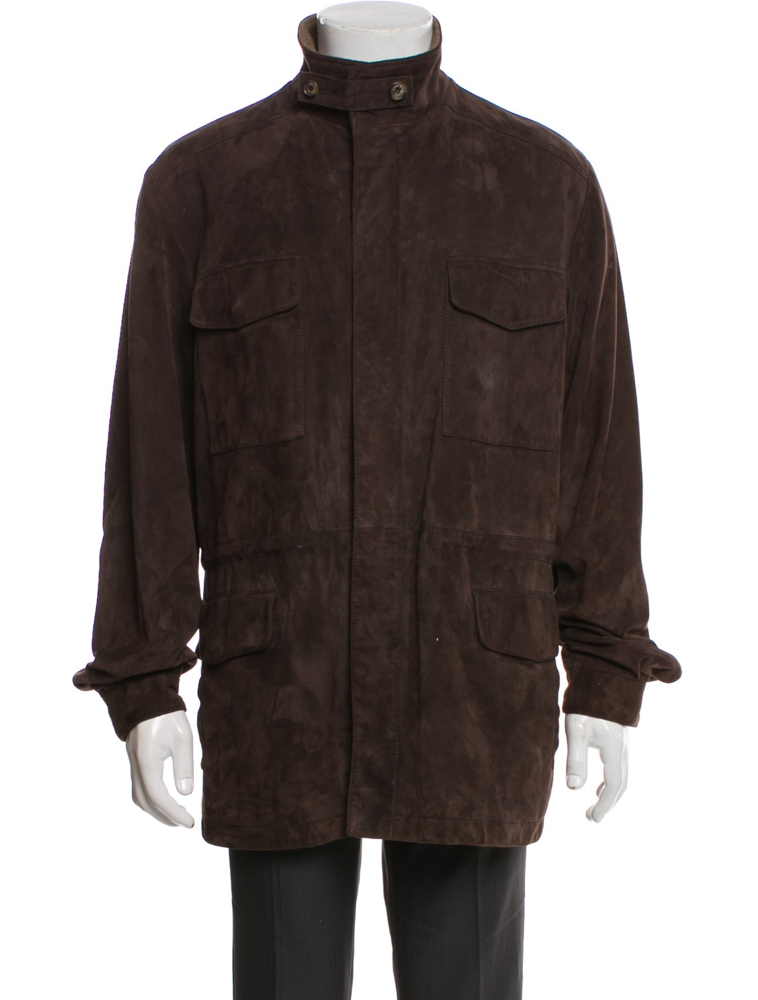 Loro Piana Kidskin Goat Leather Utility Jacket