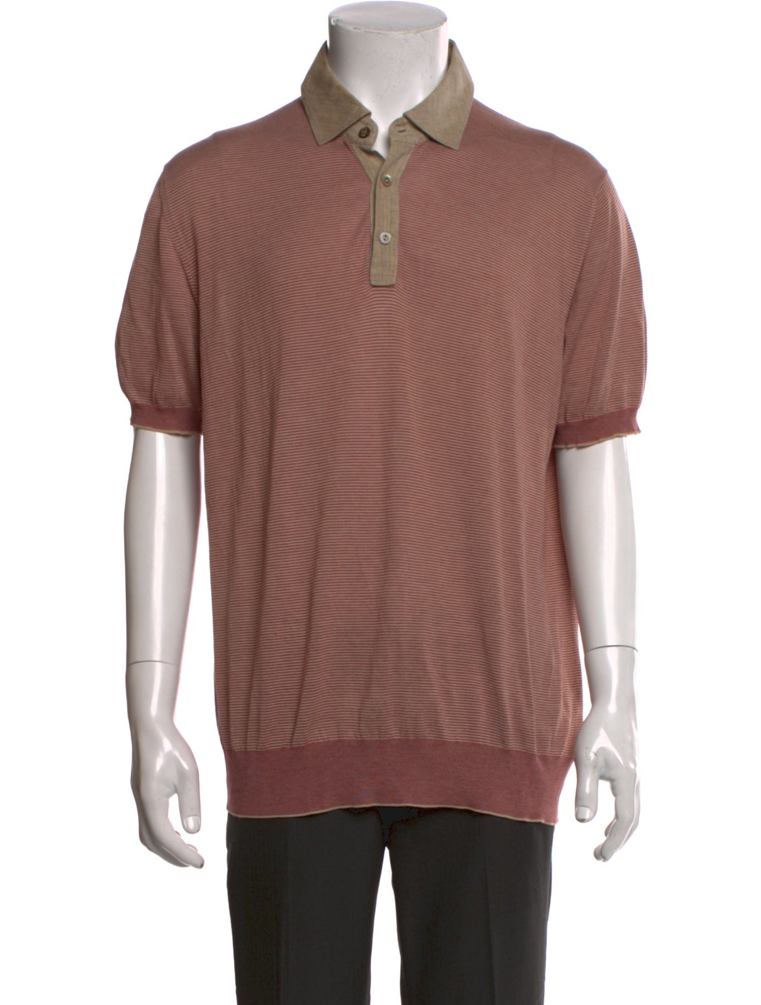 Loro Piana Collar Short Sleeve Polo Shirt