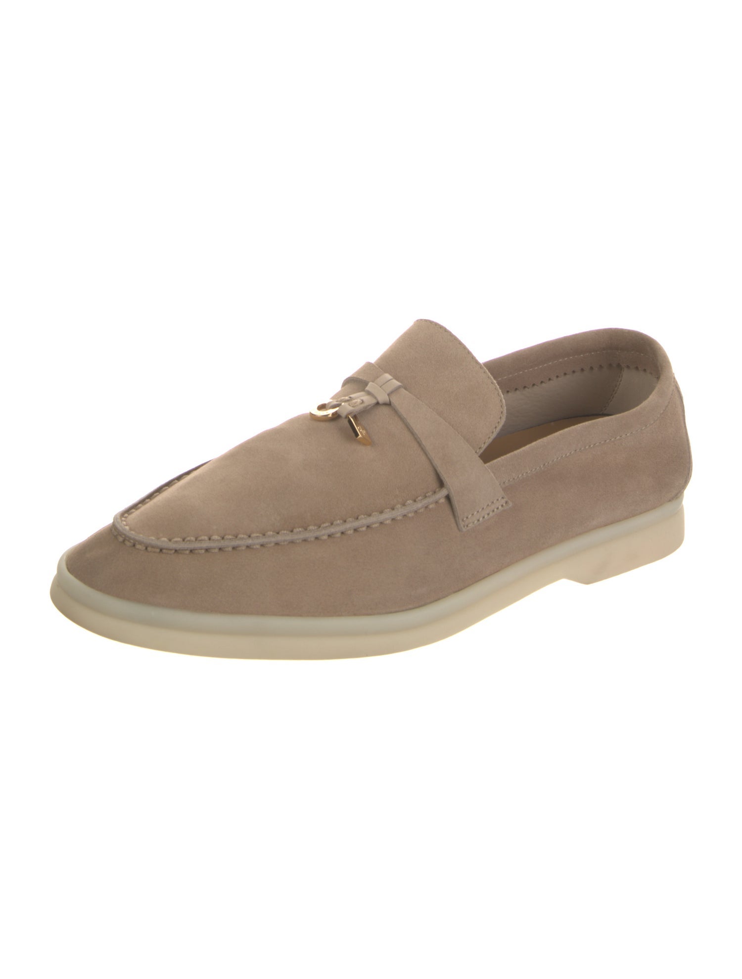 Loro Piana Summer Walk Charms Suede Loafers