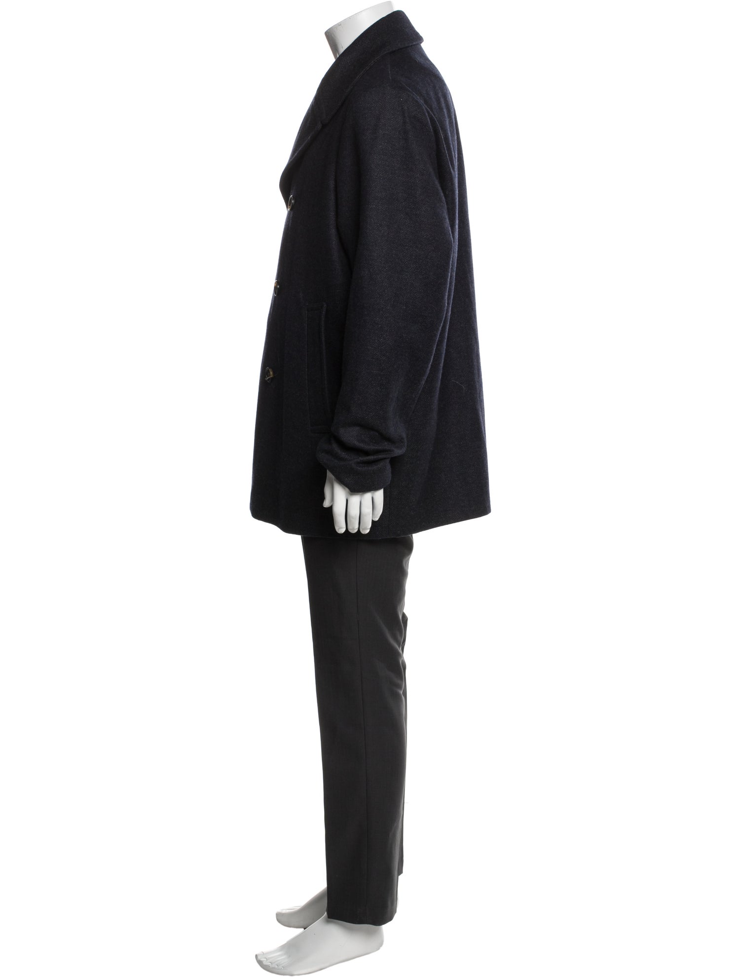 Loro Piana Caldwell Rain System Virgin Wool Peacoat