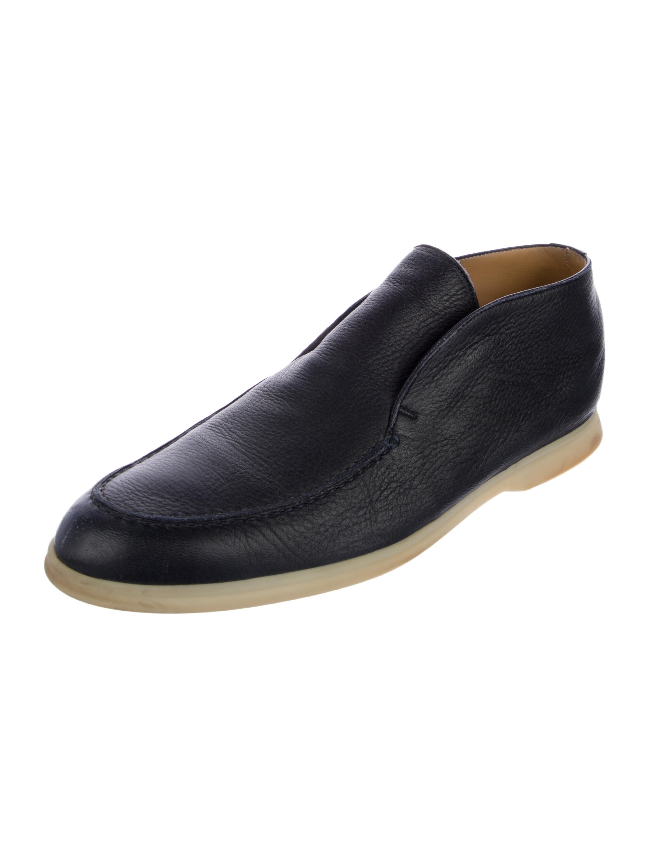 Loro Piana Open Walk Leather Dress Loafers