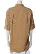 Loro Piana Linen Short Sleeve Button-Up Top