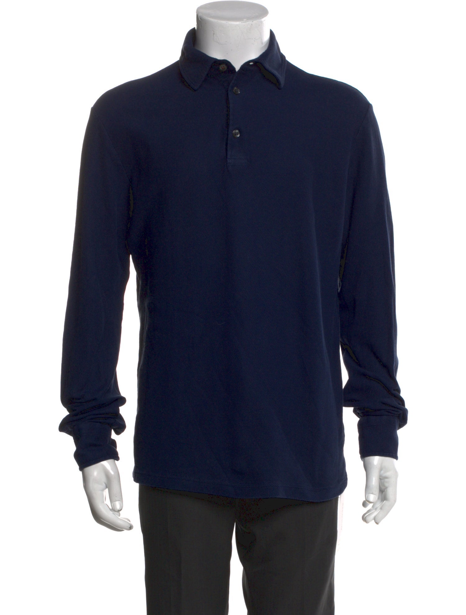 Loro Piana Collar Long Sleeve Polo Shirt