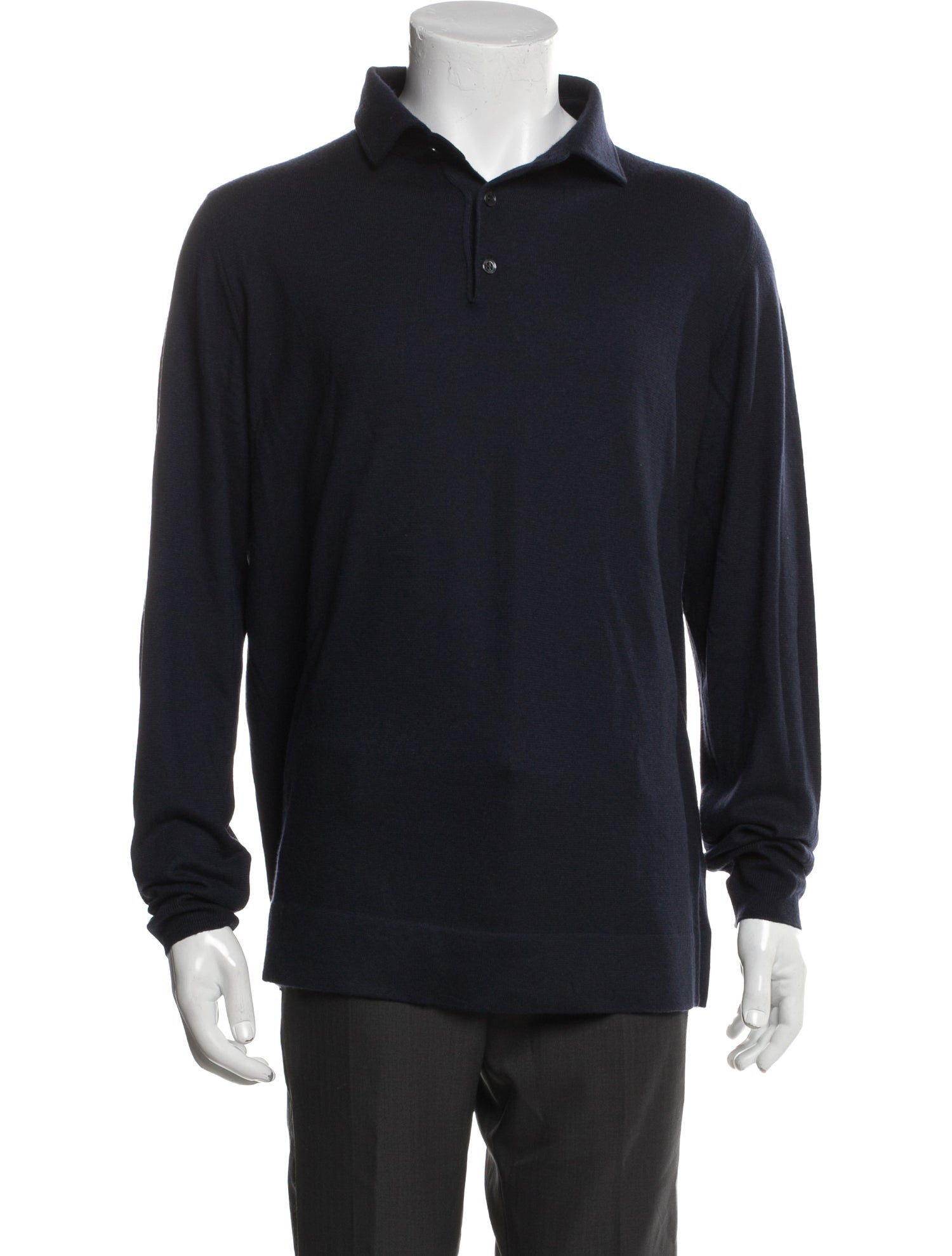Loro Piana Cashmere Collar Polo Shirt