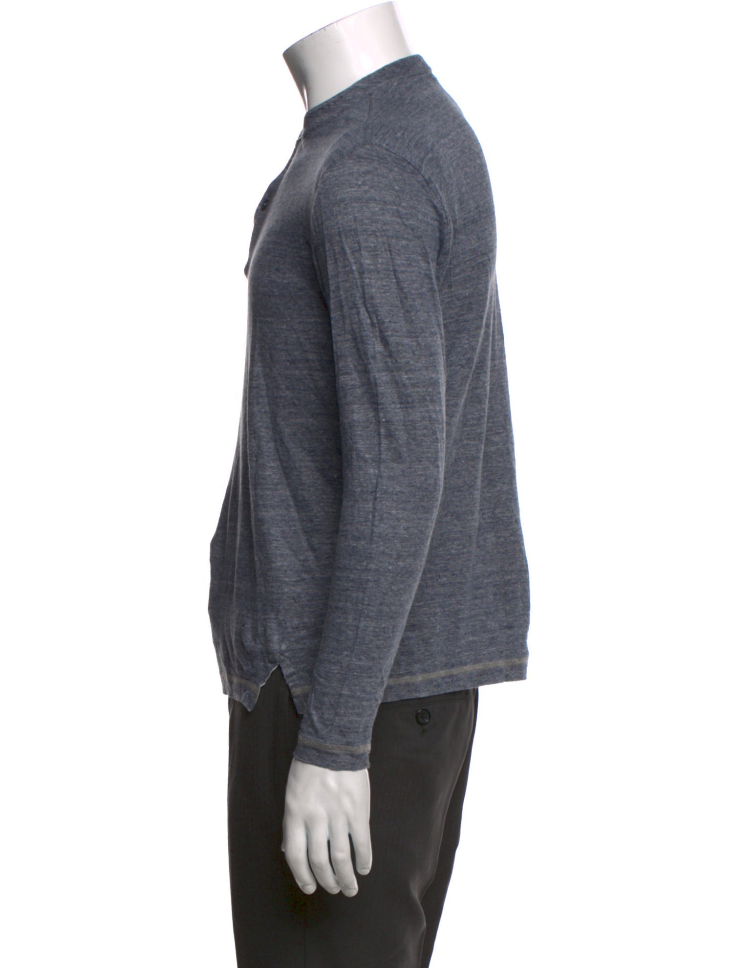 Loro Piana Linen Mock Neck Polo Sweater
