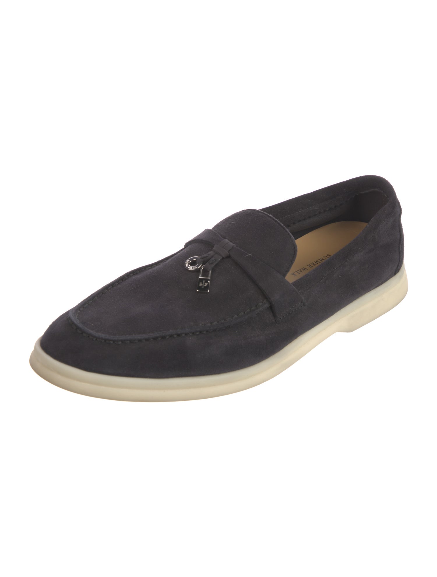 Loro Piana Summer Charms Walk Suede Loafers