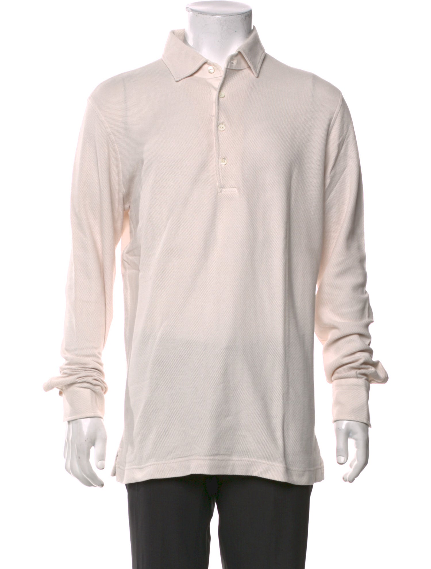 Loro Piana Collar Long Sleeve Polo Shirt