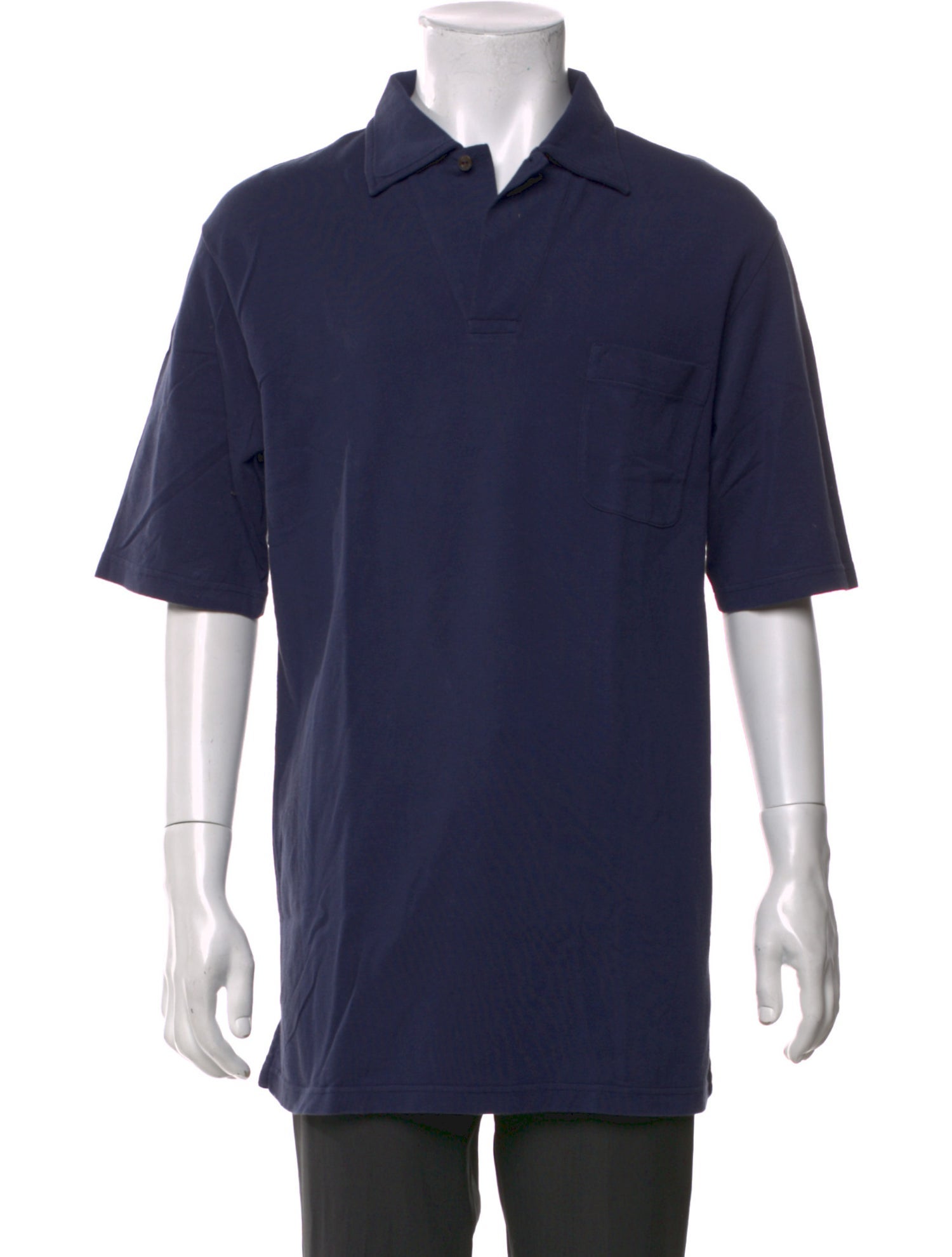 Loro Piana V-Neck Short Sleeve Polo Shirt