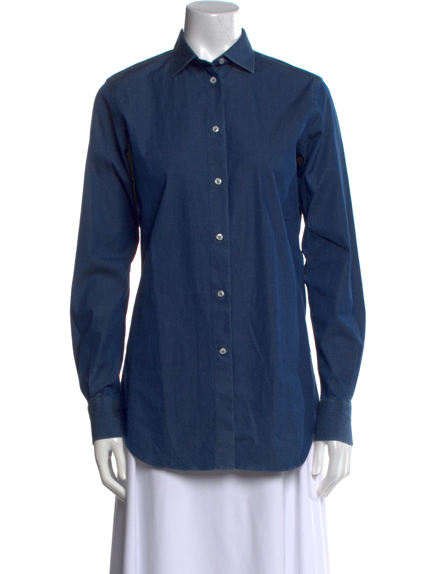 Loro Piana Long Sleeve Button-Up Top