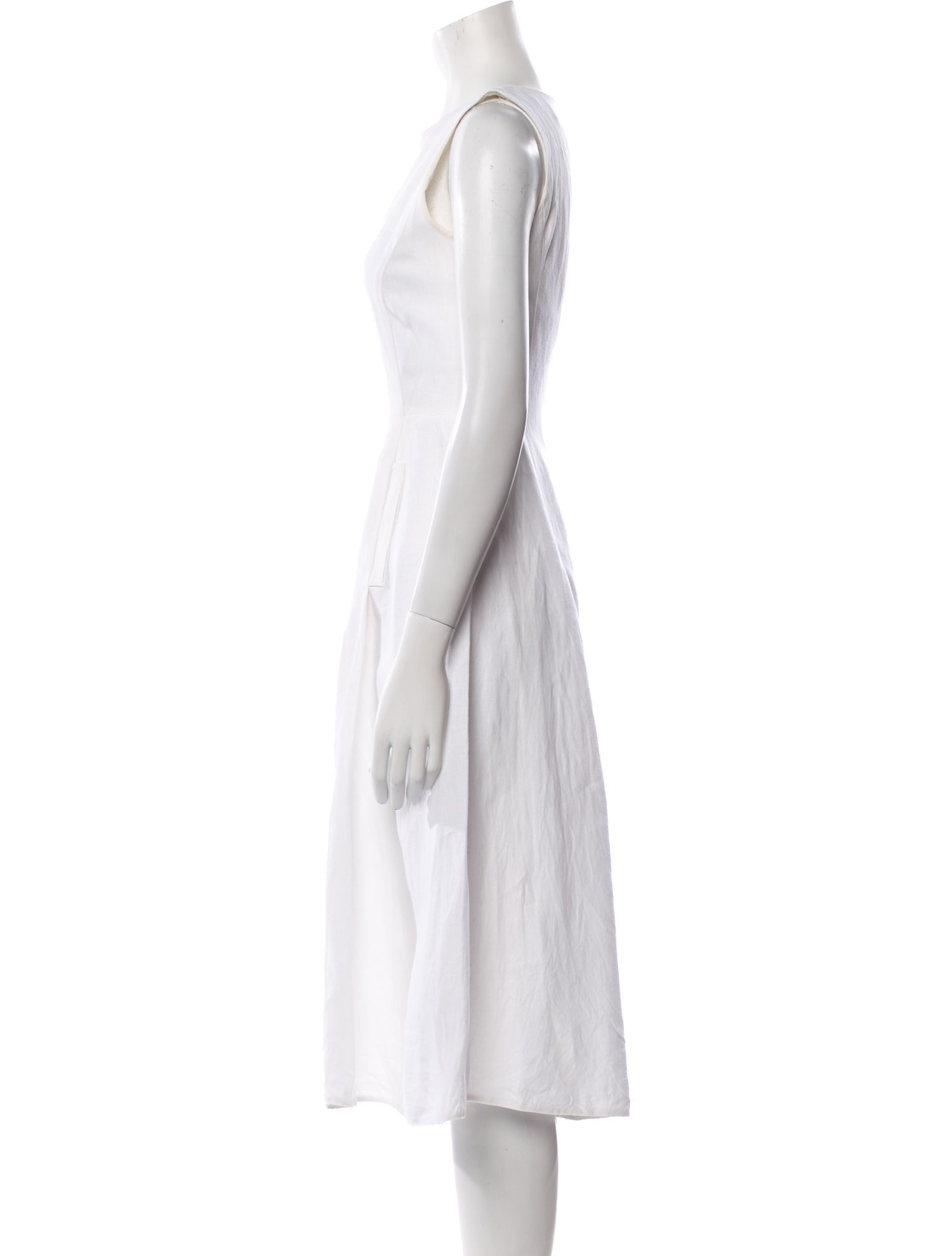 knee length dresses for ladies New $2125 Loro Piana Linen Tunic Dress Color Coriander Powder XL Italy –  BAYSUPERSTORE main image 0