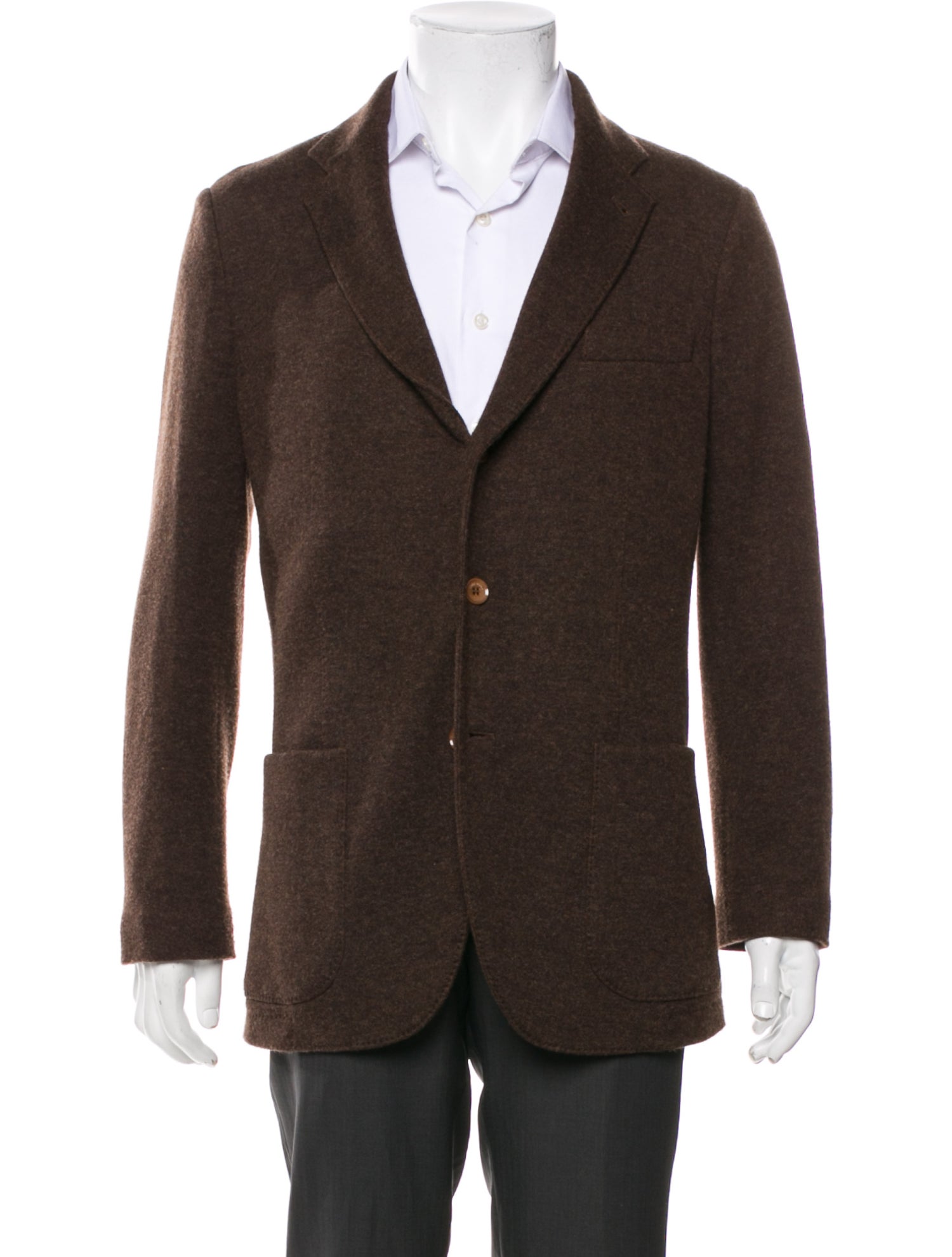 Loro Piana Cashmere Leather Trim Embellishment Blazer