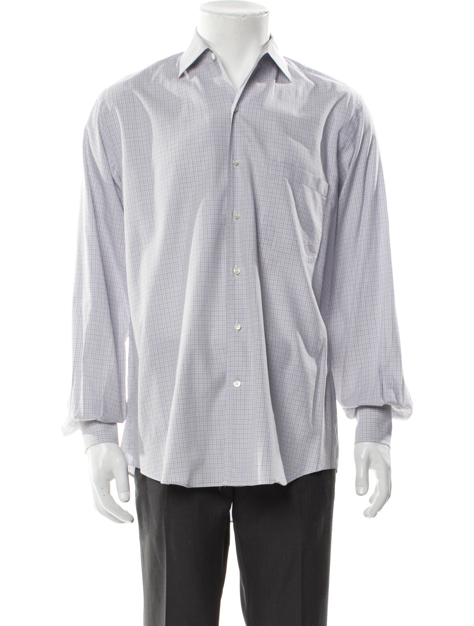 Loro Piana Striped Long Sleeve Tuxedo Shirt