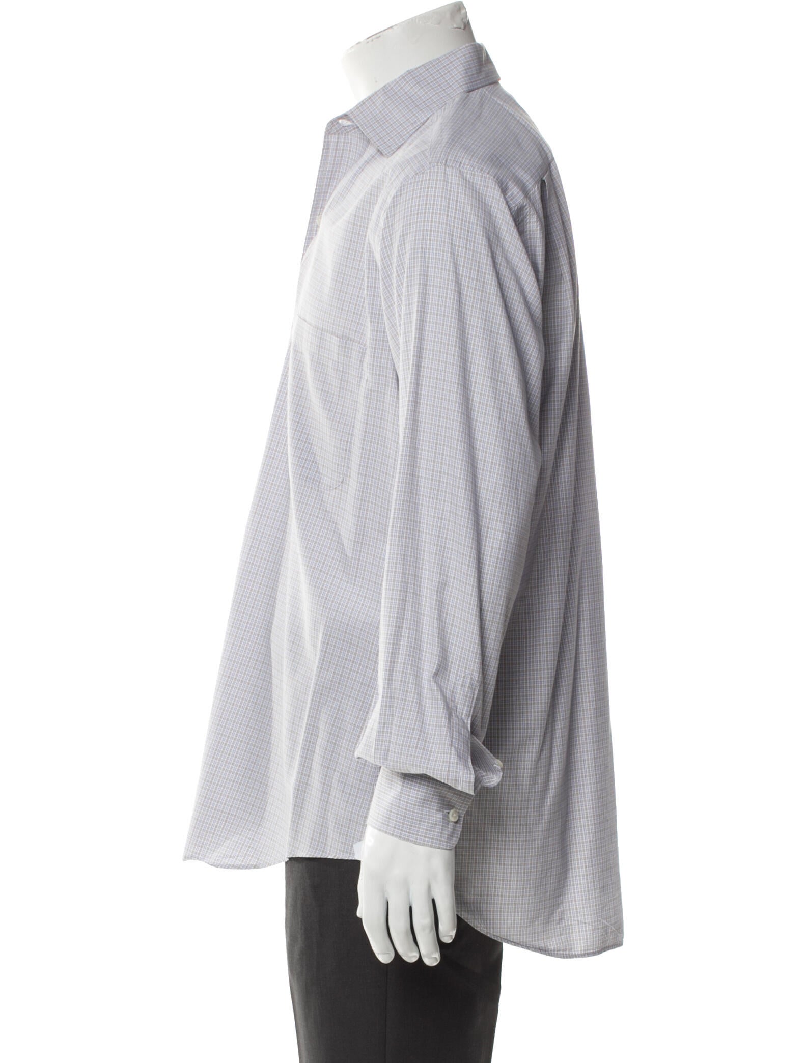 Loro Piana Striped Long Sleeve Tuxedo Shirt