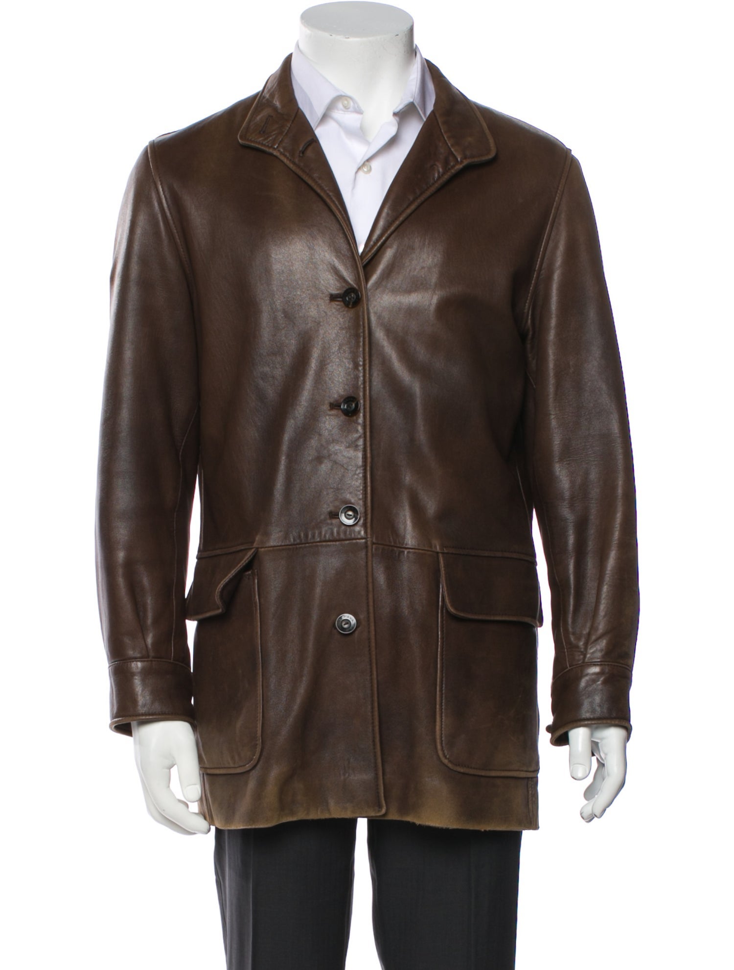 Loro Piana Leather Moto Jacket