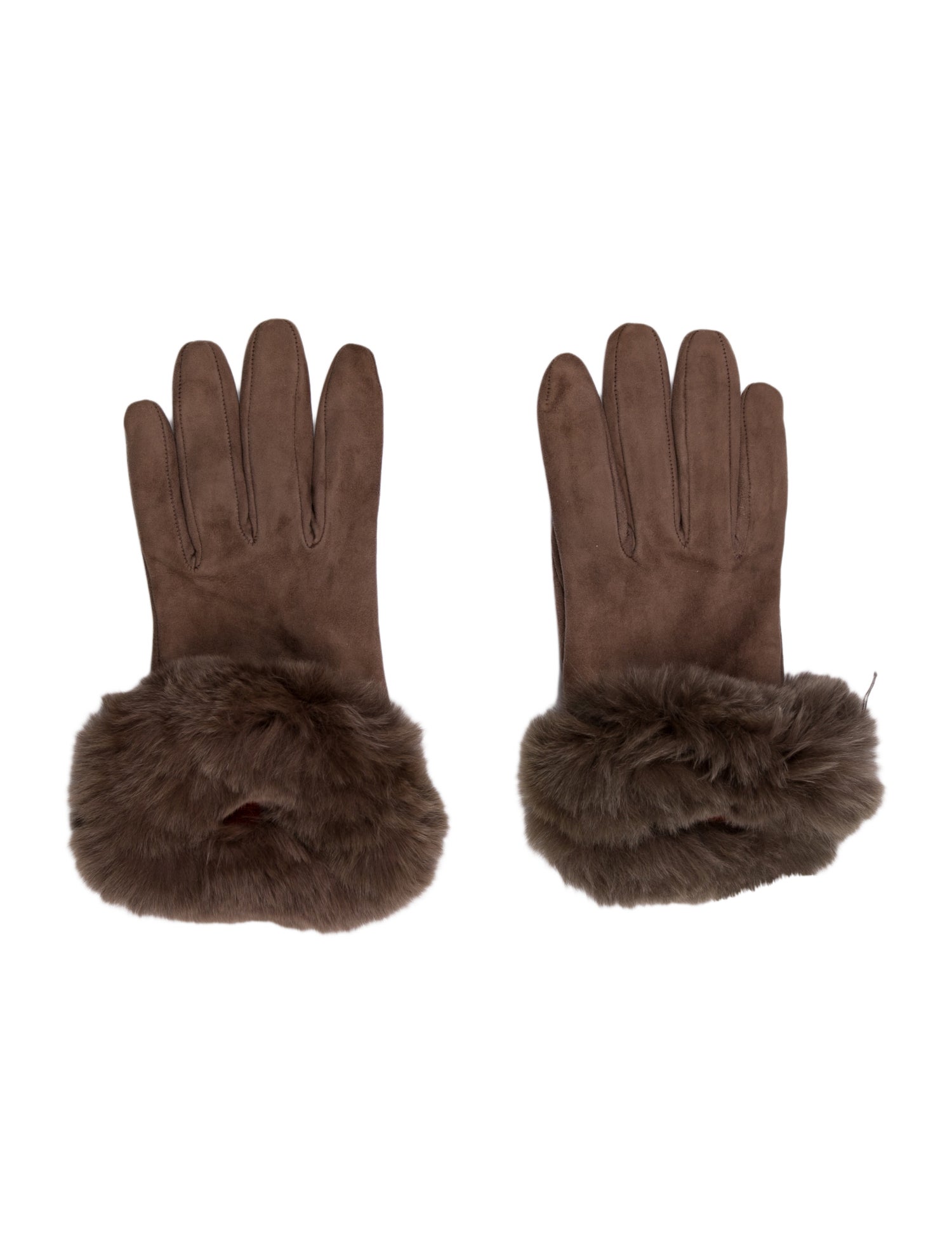 Loro Piana Goatskin Fur Trim Gloves
