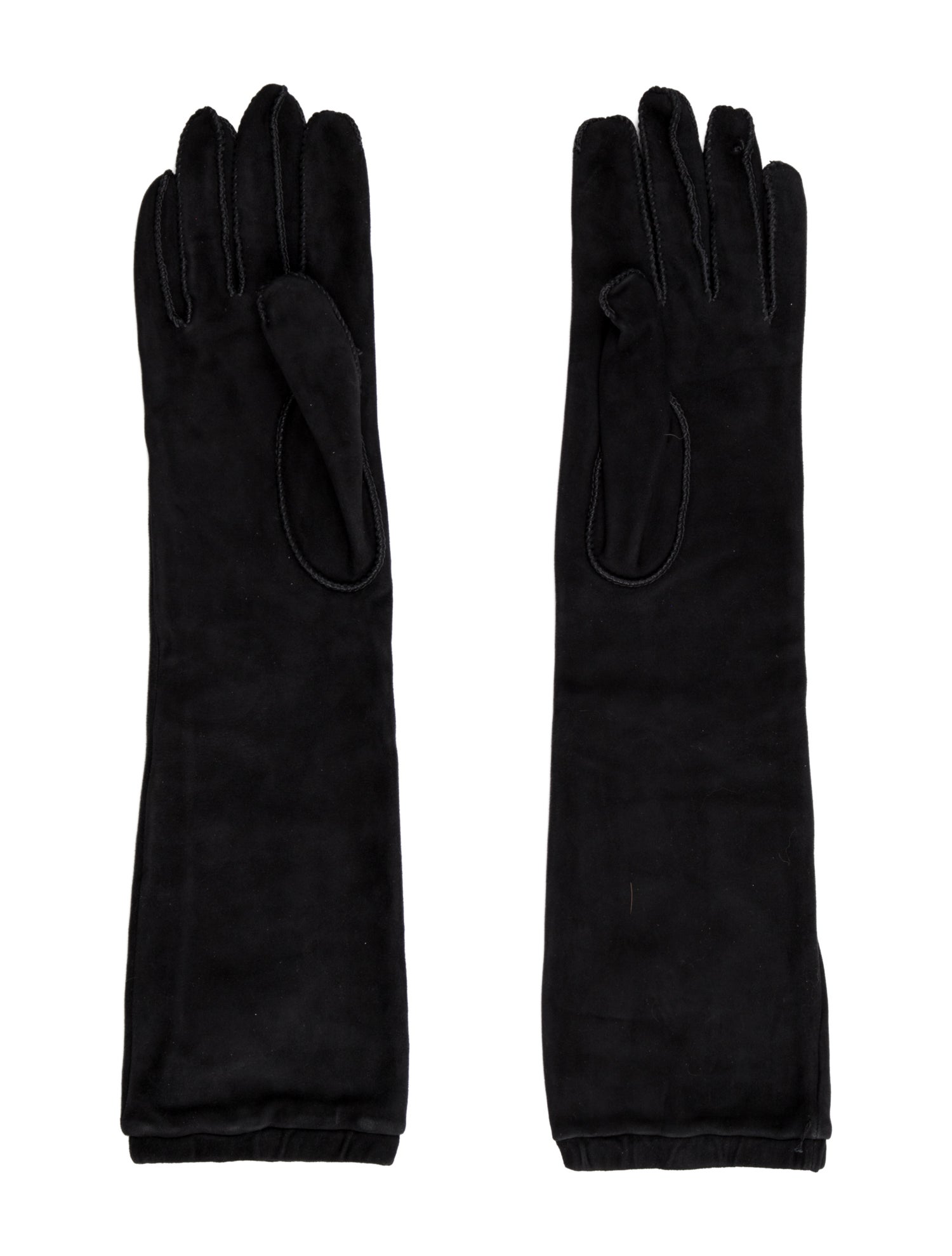 Loro Piana Suede Embroidered Gloves