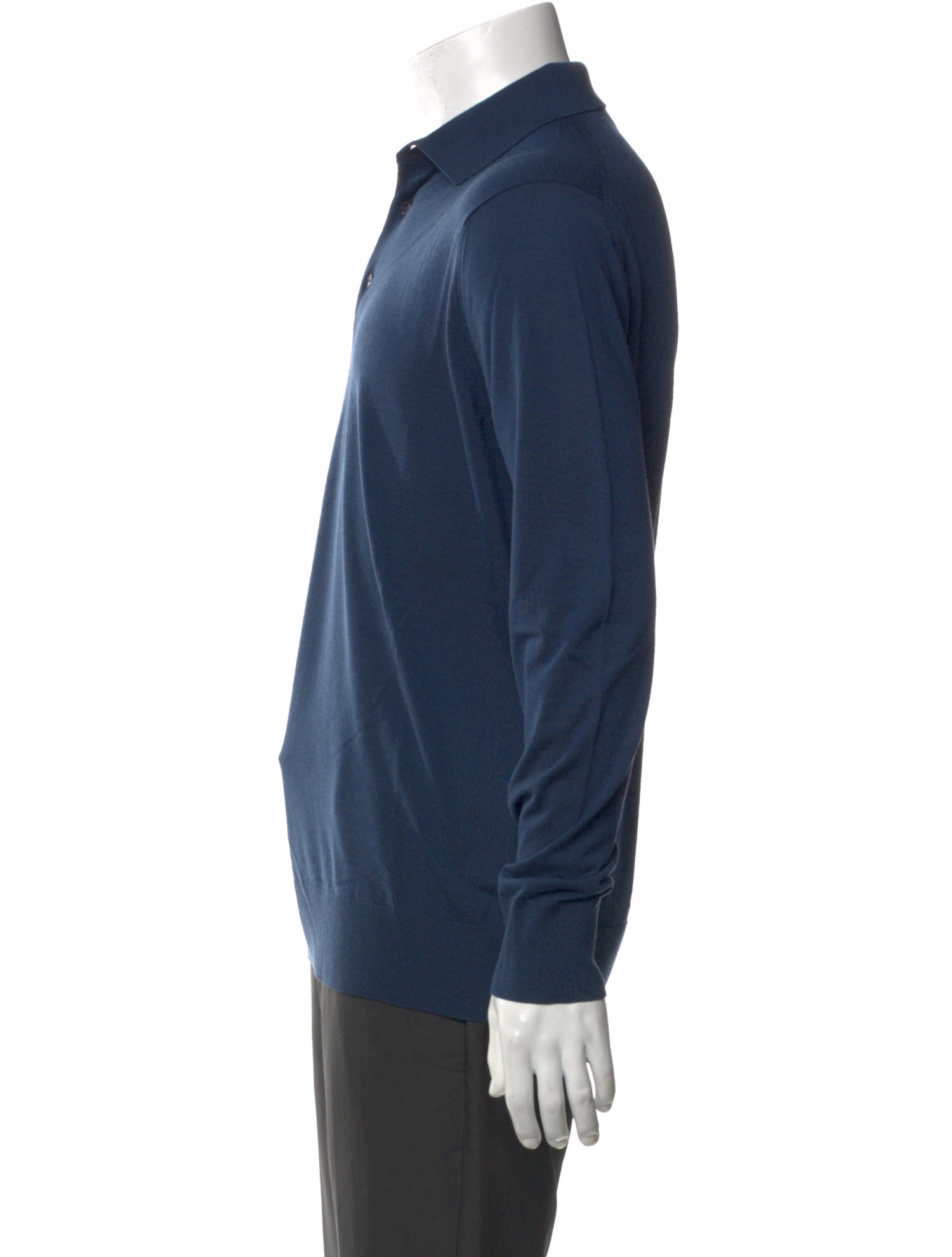 Loro Piana Virgin Wool V-Neck Polo Shirt