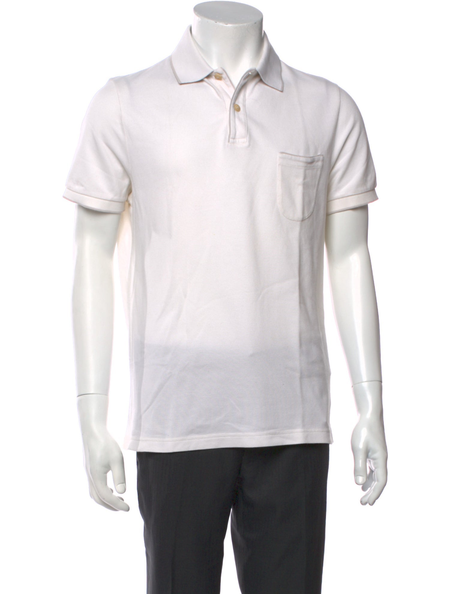 Loro Piana V-Neck Short Sleeve Polo Shirt