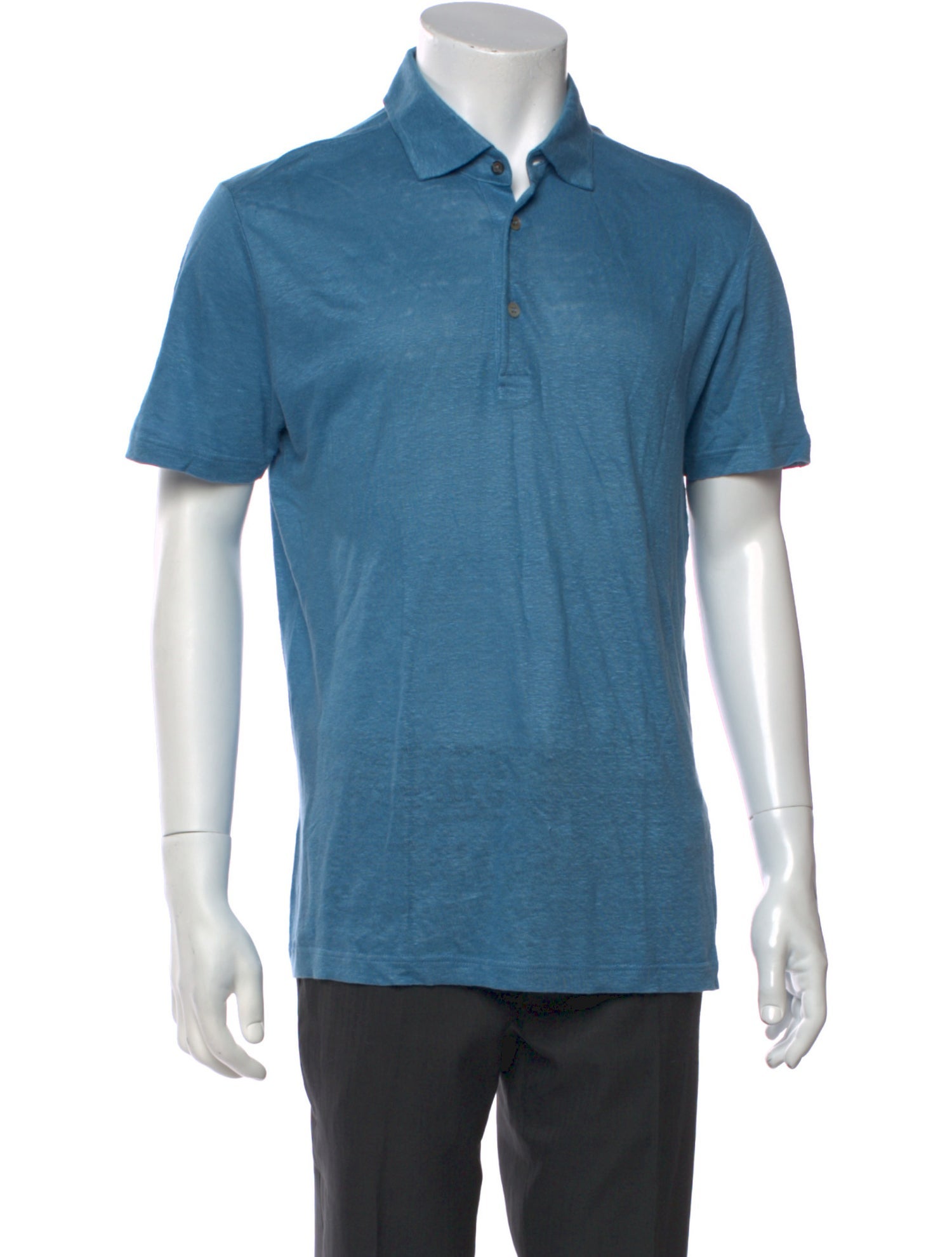 Loro Piana Linen V-Neck Polo Shirt