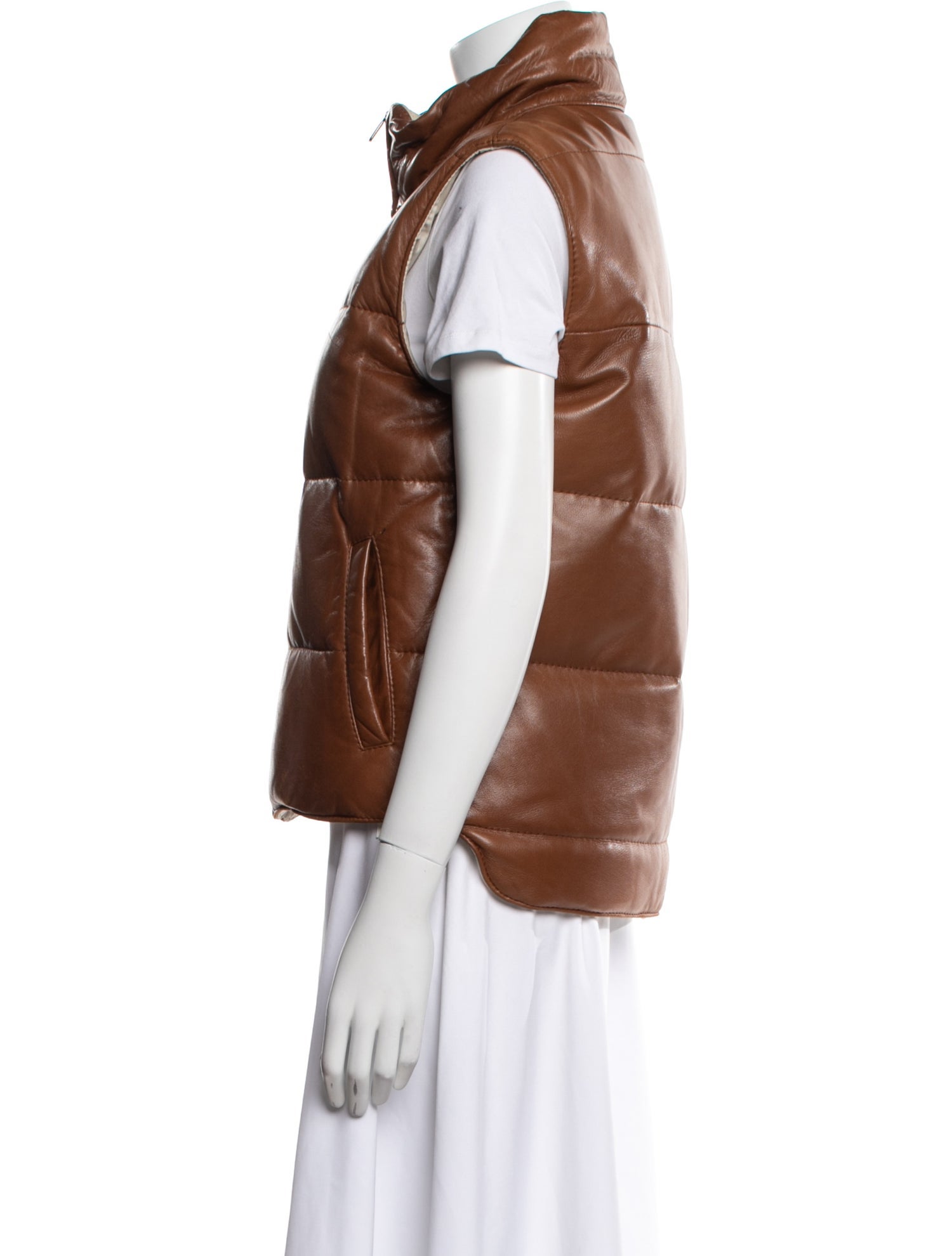 Loro Piana Leather Down Jacket