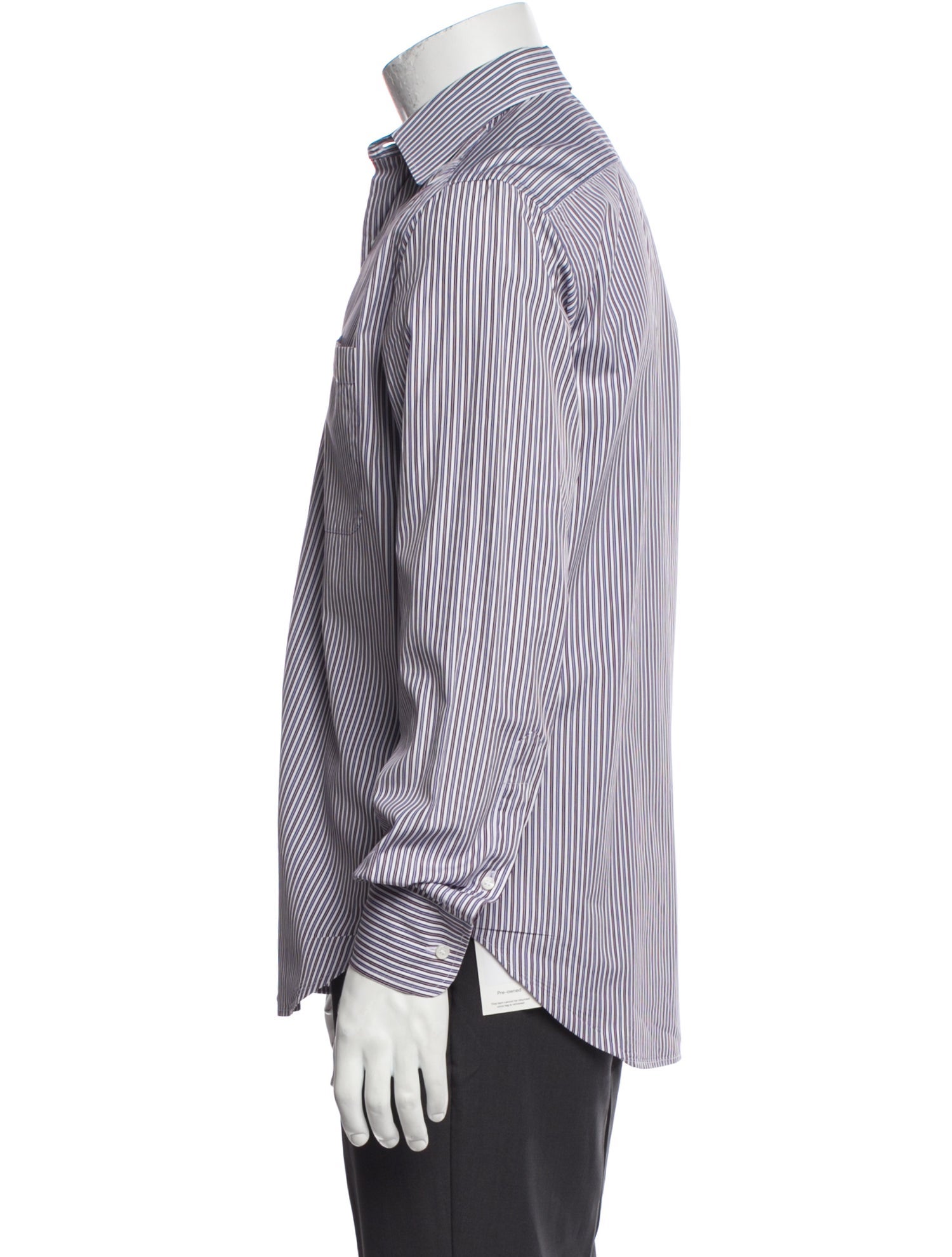 Loro Piana Striped Long Sleeve Dress Shirt