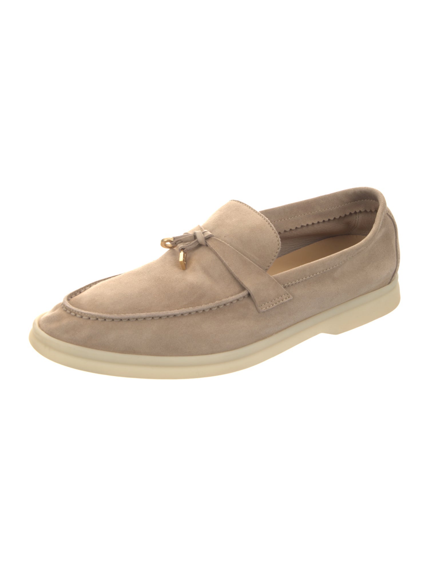 Loro Piana Summer Walk Charms Suede Loafers