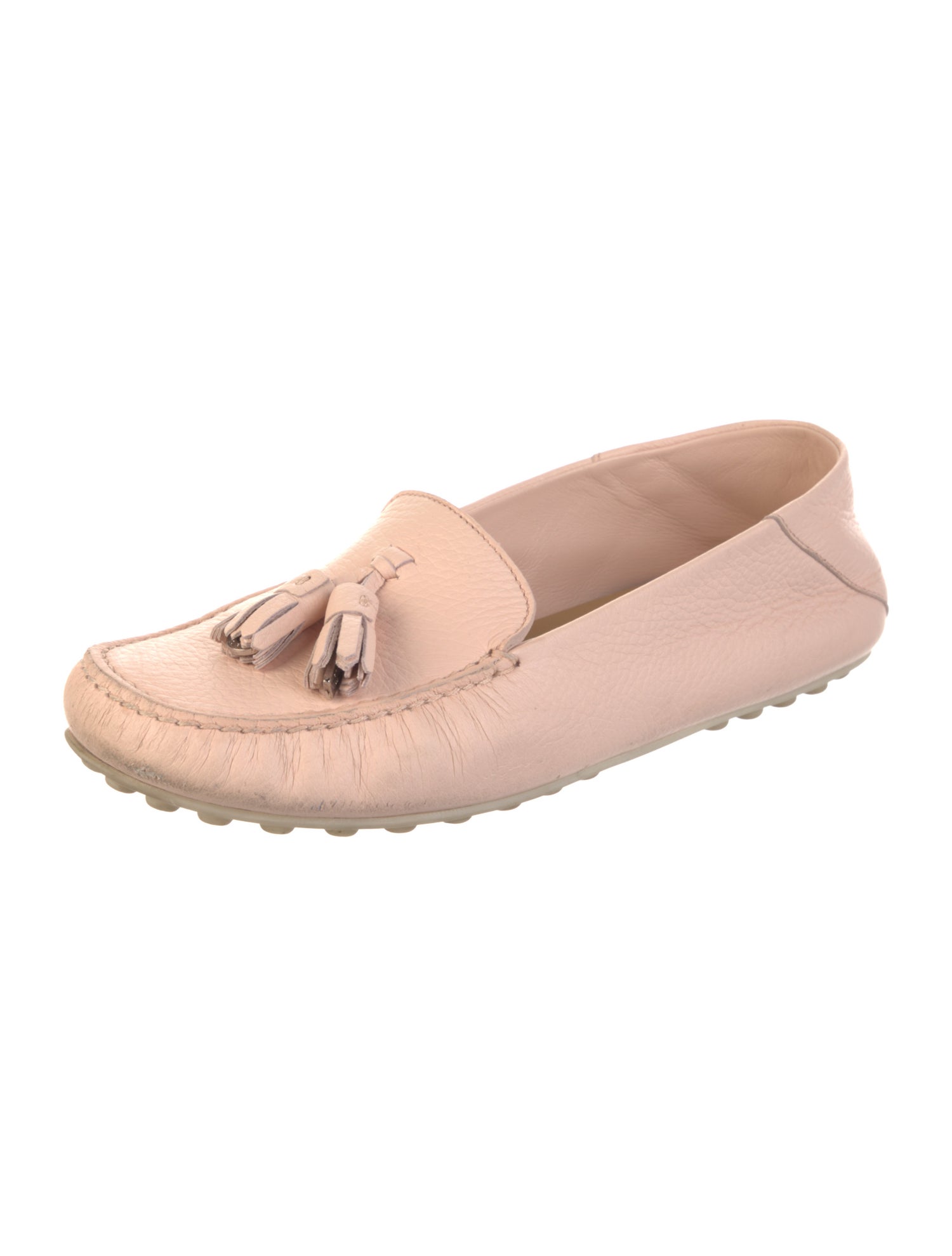 Loro Piana Dot Sole Leather Loafers