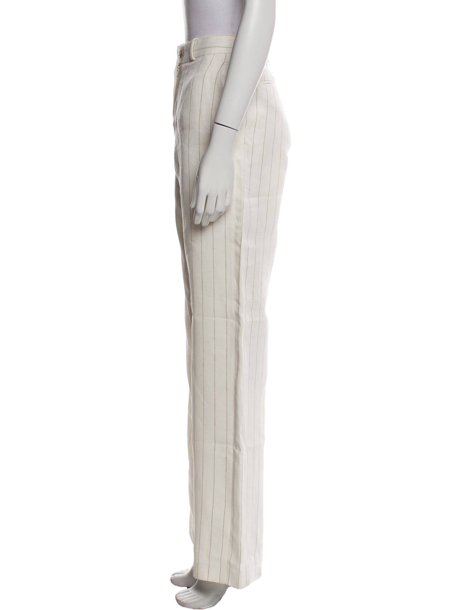 Loro Piana Linen Flower Wide Leg Pants