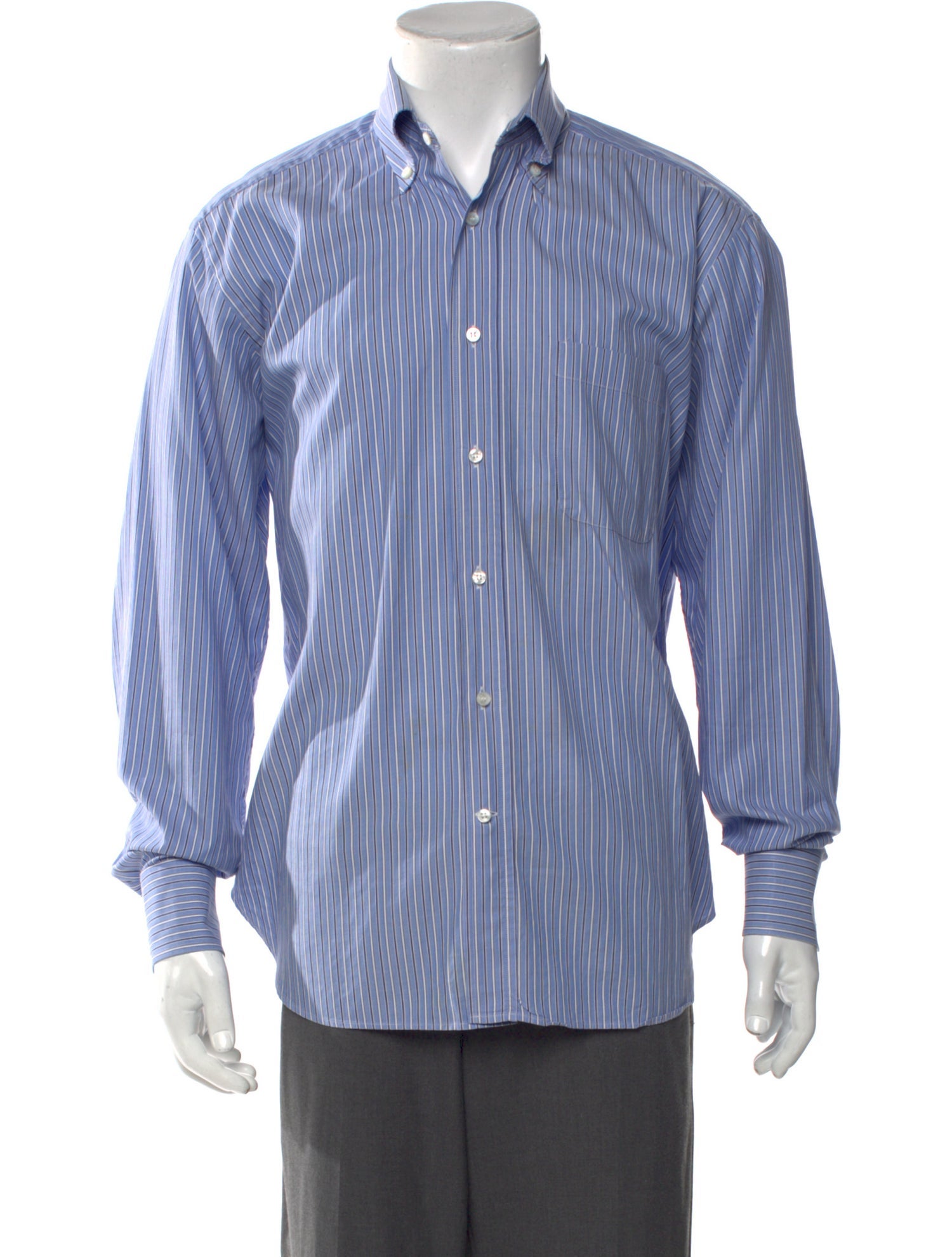 Loro Piana Striped Long Sleeve Dress Shirt