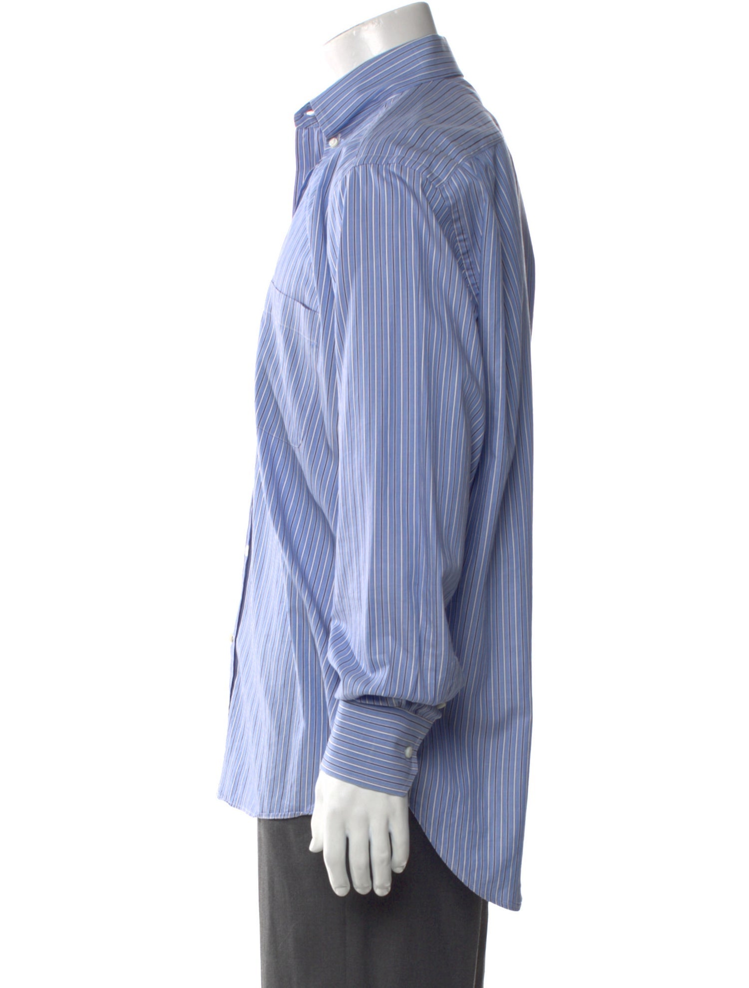 Loro Piana Striped Long Sleeve Dress Shirt