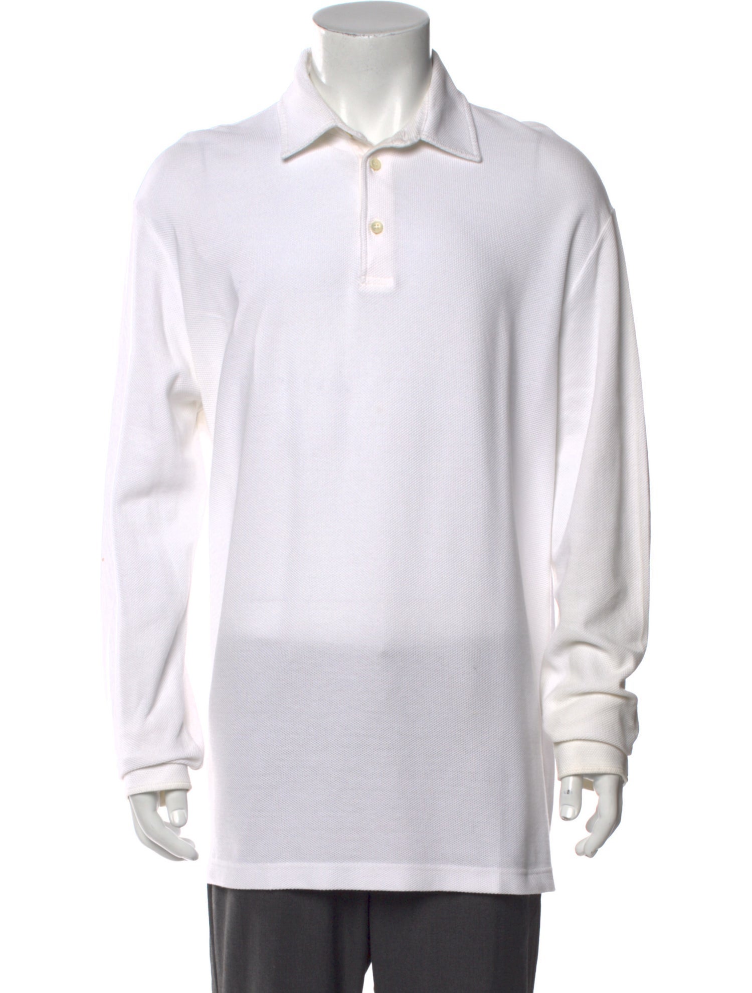 Loro Piana Collar Long Sleeve Polo Shirt