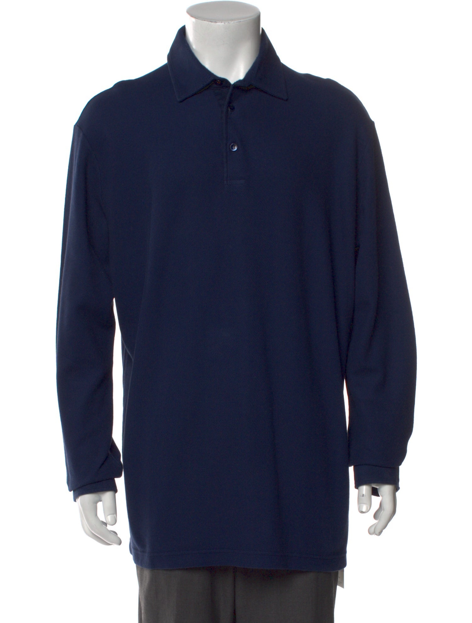 Loro Piana Crew Neck Long Sleeve Polo Shirt