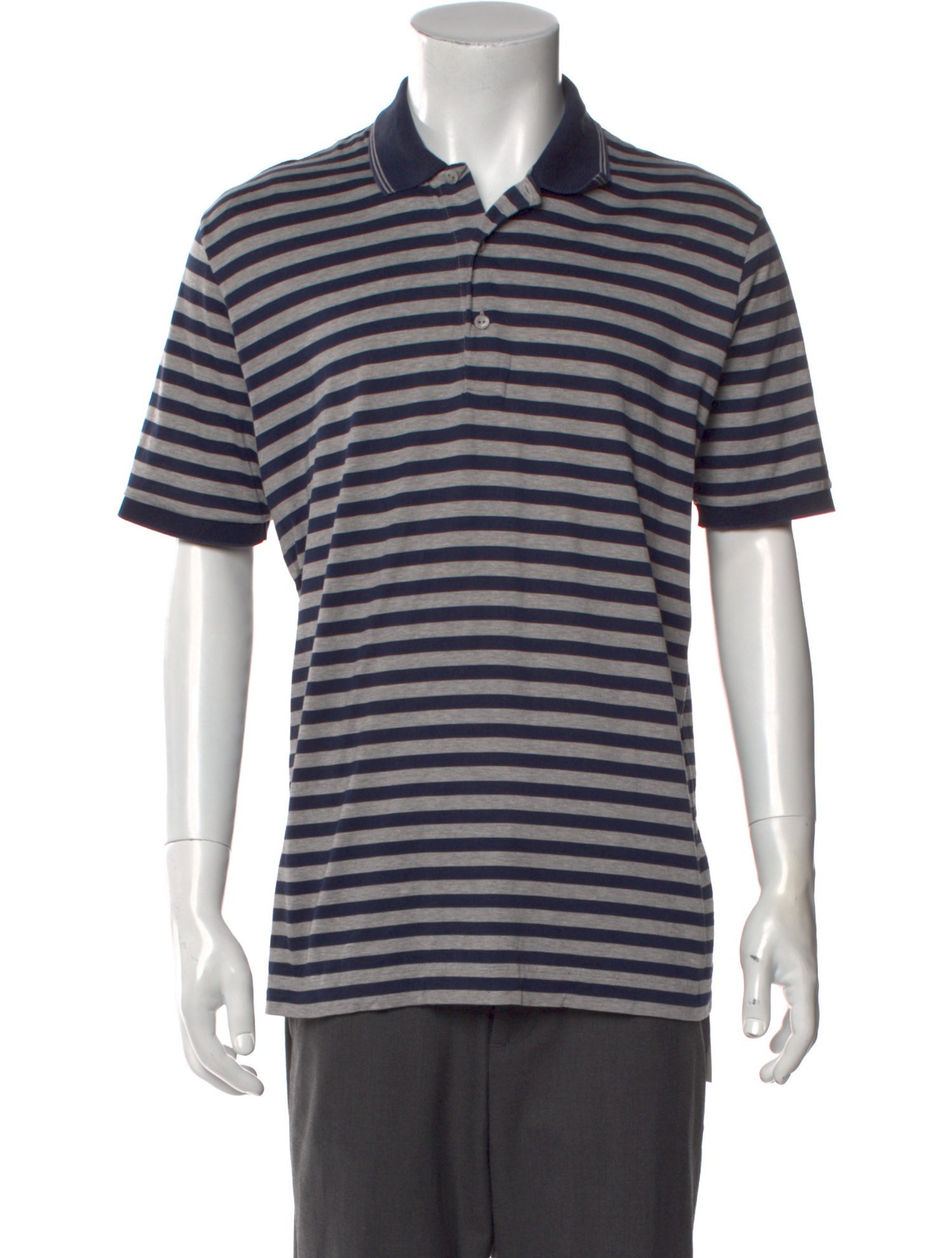 Loro Piana Striped Crew Neck Polo Shirt