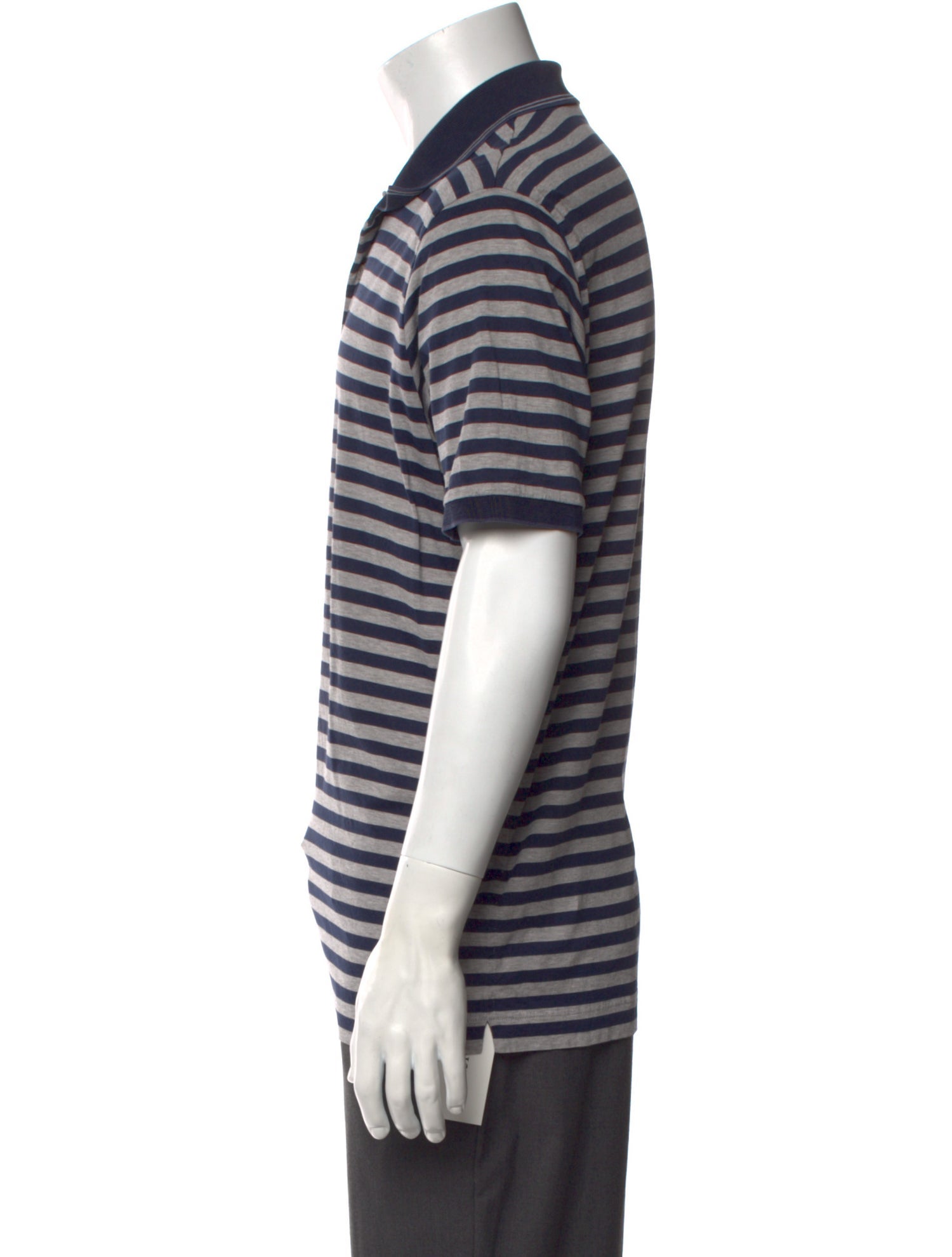 Loro Piana Striped Crew Neck Polo Shirt