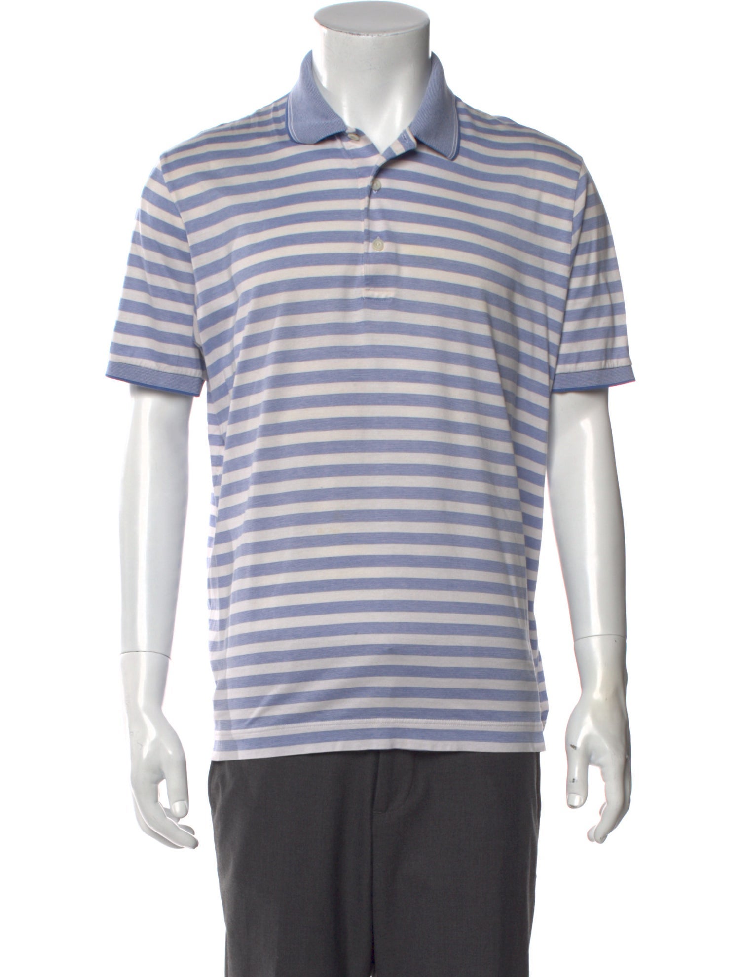 Loro Piana Striped Crew Neck Polo Shirt
