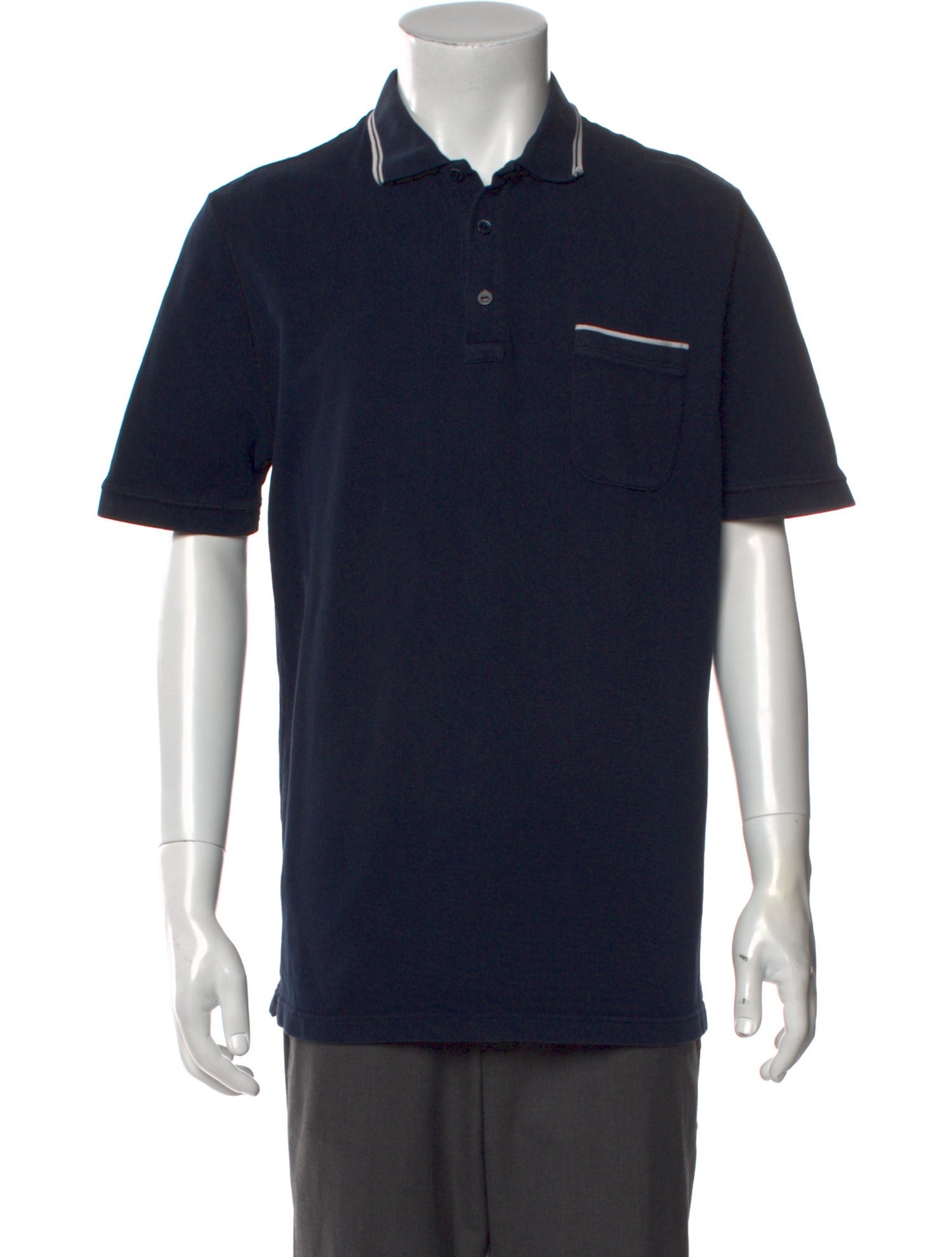 Loro Piana Crew Neck Short Sleeve Polo Shirt