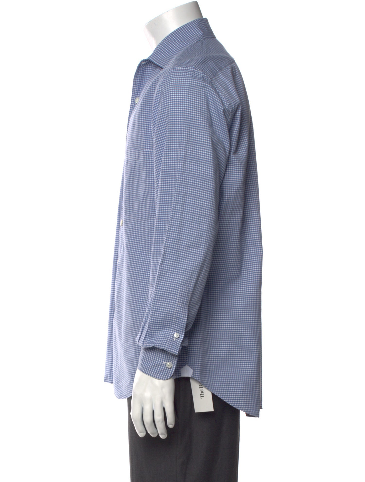 Loro Piana Plaid Print Long Sleeve Dress Shirt