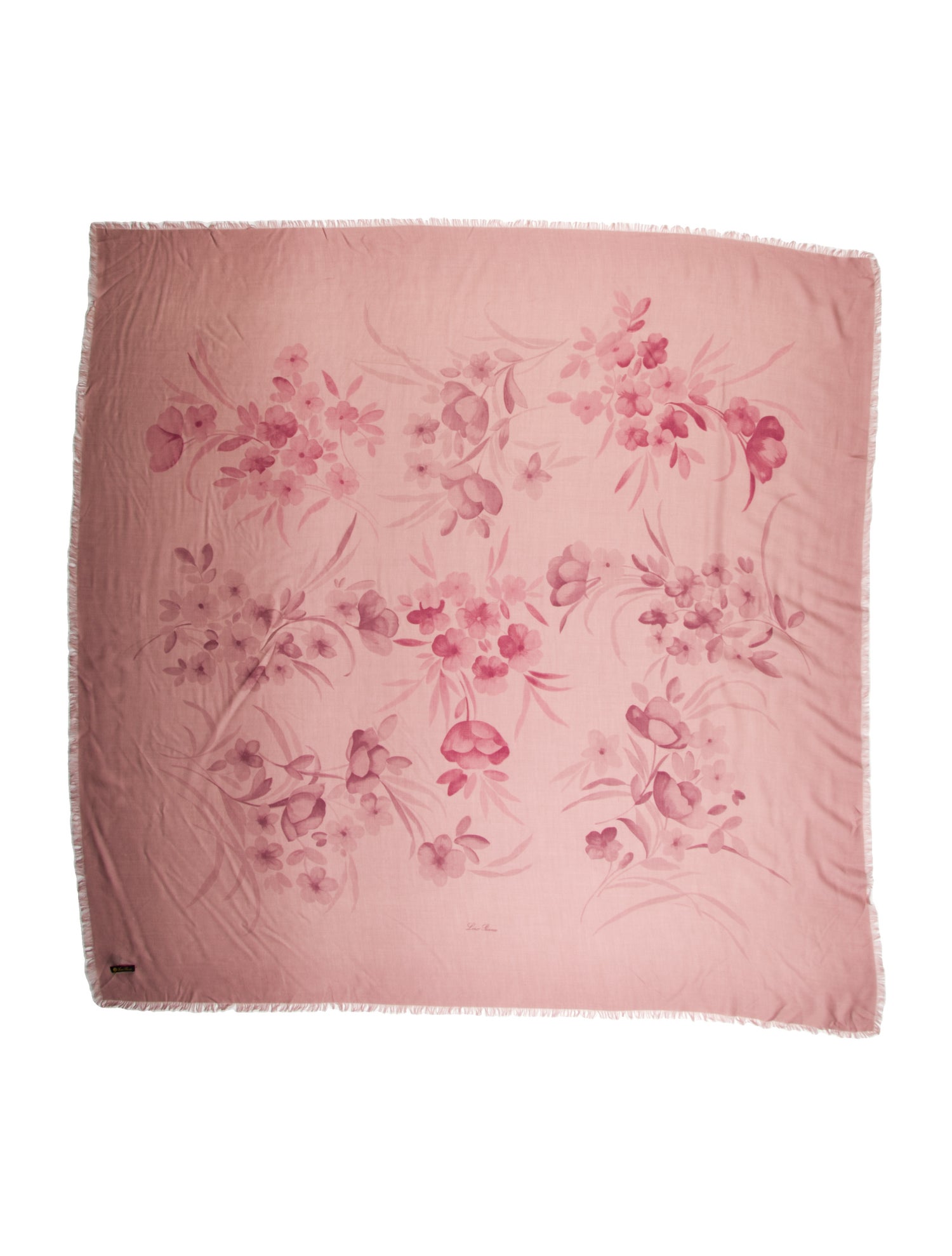 Loro Piana Cashmere Floral Print Scarf