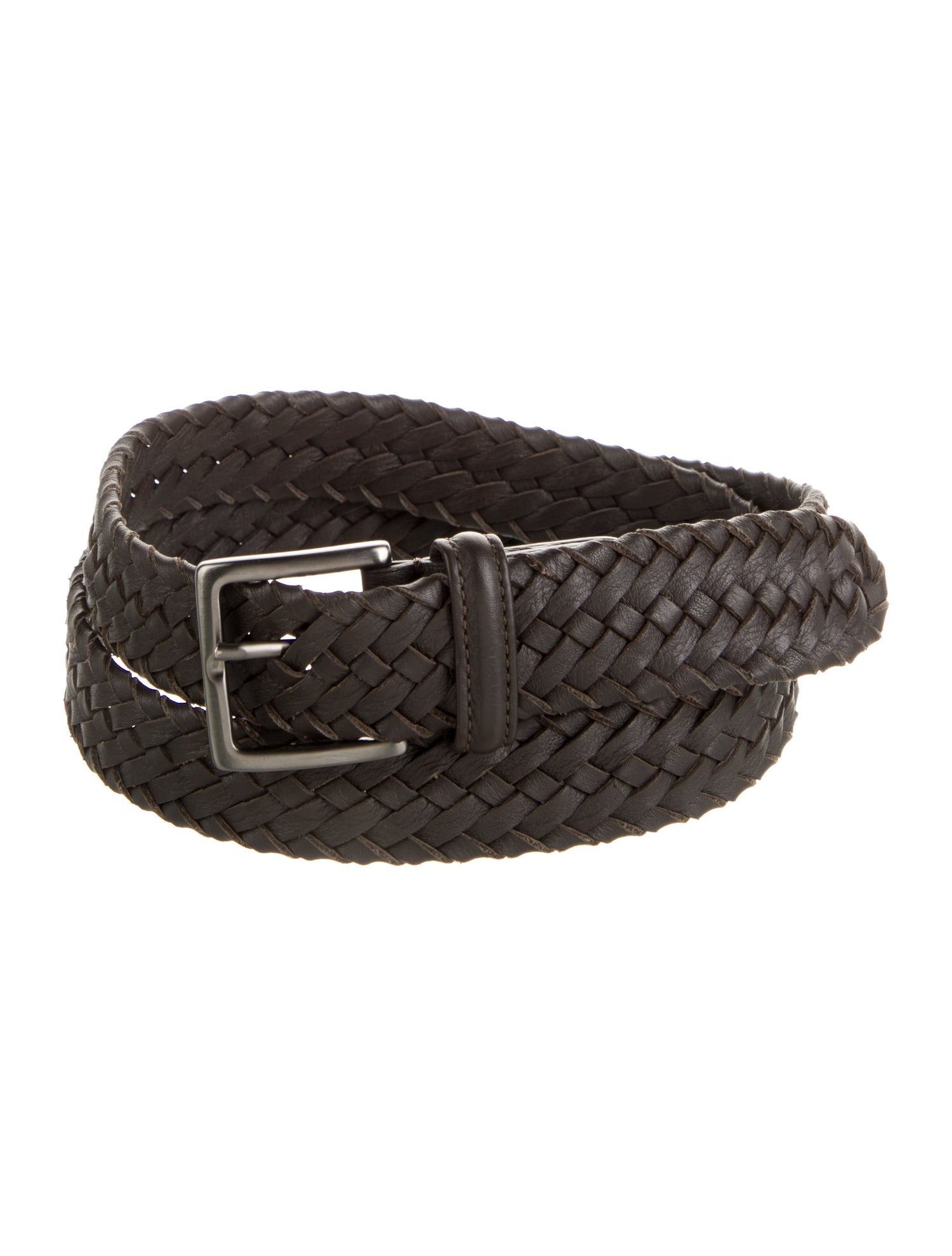 Loro Piana Leather Braided Accents Belt