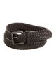Loro Piana Leather Braided Accents Belt